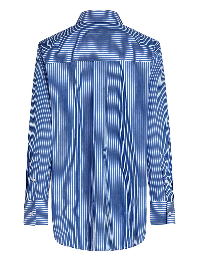 Tommy Hilfiger - ESS POPLIN EASY FIT SHIRT - langärmlige hemden - blue stp - 4