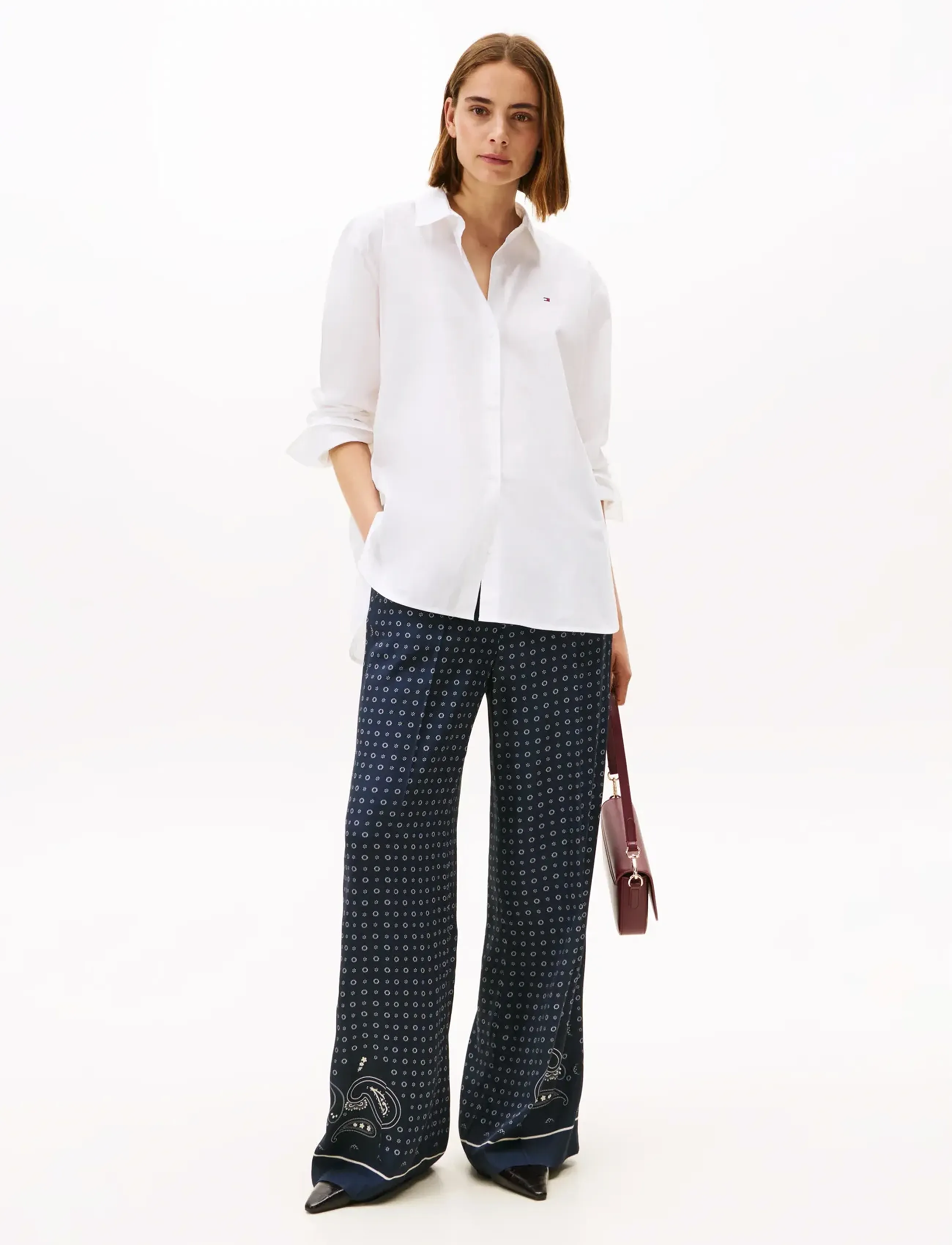Tommy Hilfiger - ESS POPLIN EASY FIT SHIRT - pikkade varrukatega särgid - classic white - 2