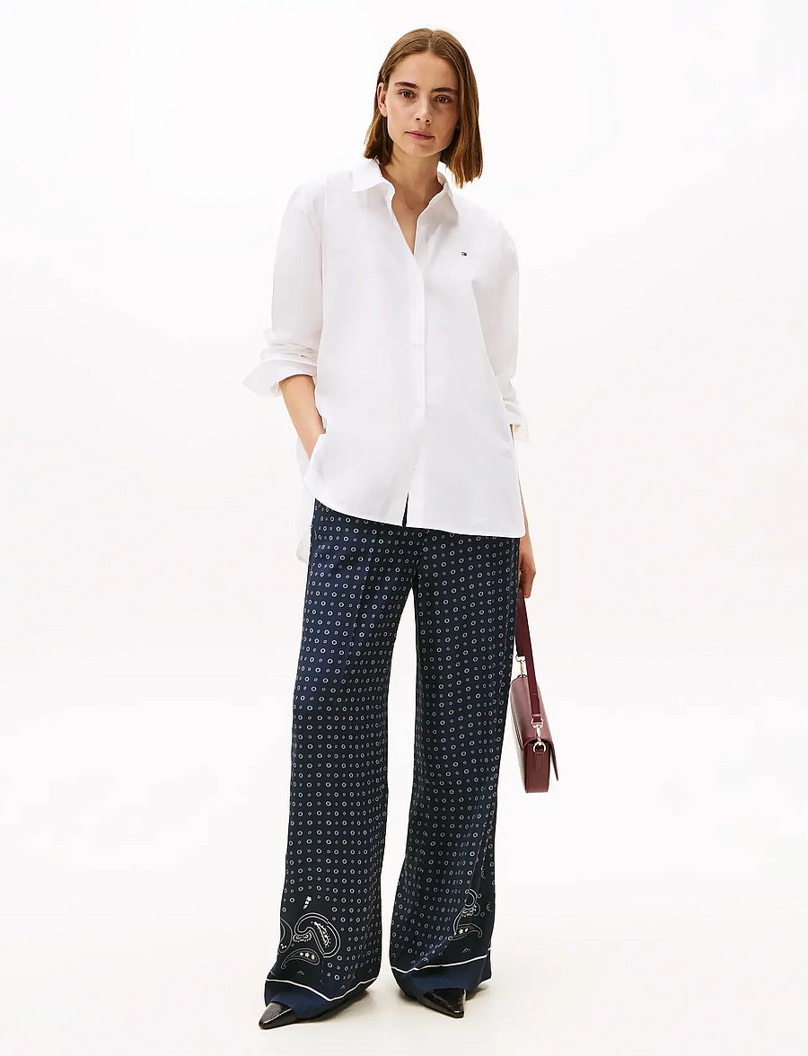 Tommy Hilfiger - ESS POPLIN EASY FIT SHIRT - pikkade varrukatega särgid - classic white - 2