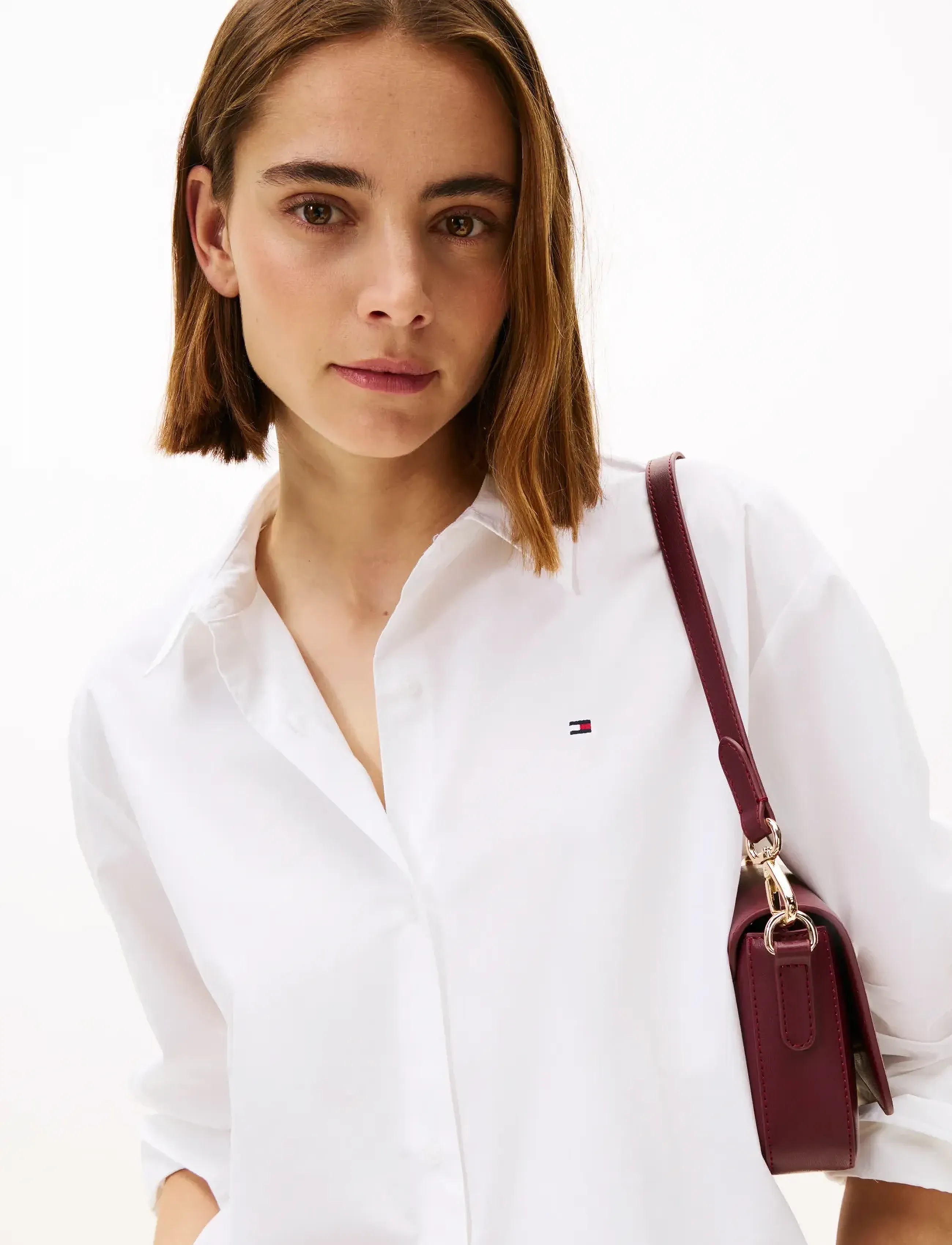 Tommy Hilfiger - ESS POPLIN EASY FIT SHIRT - pikkade varrukatega särgid - classic white - 4