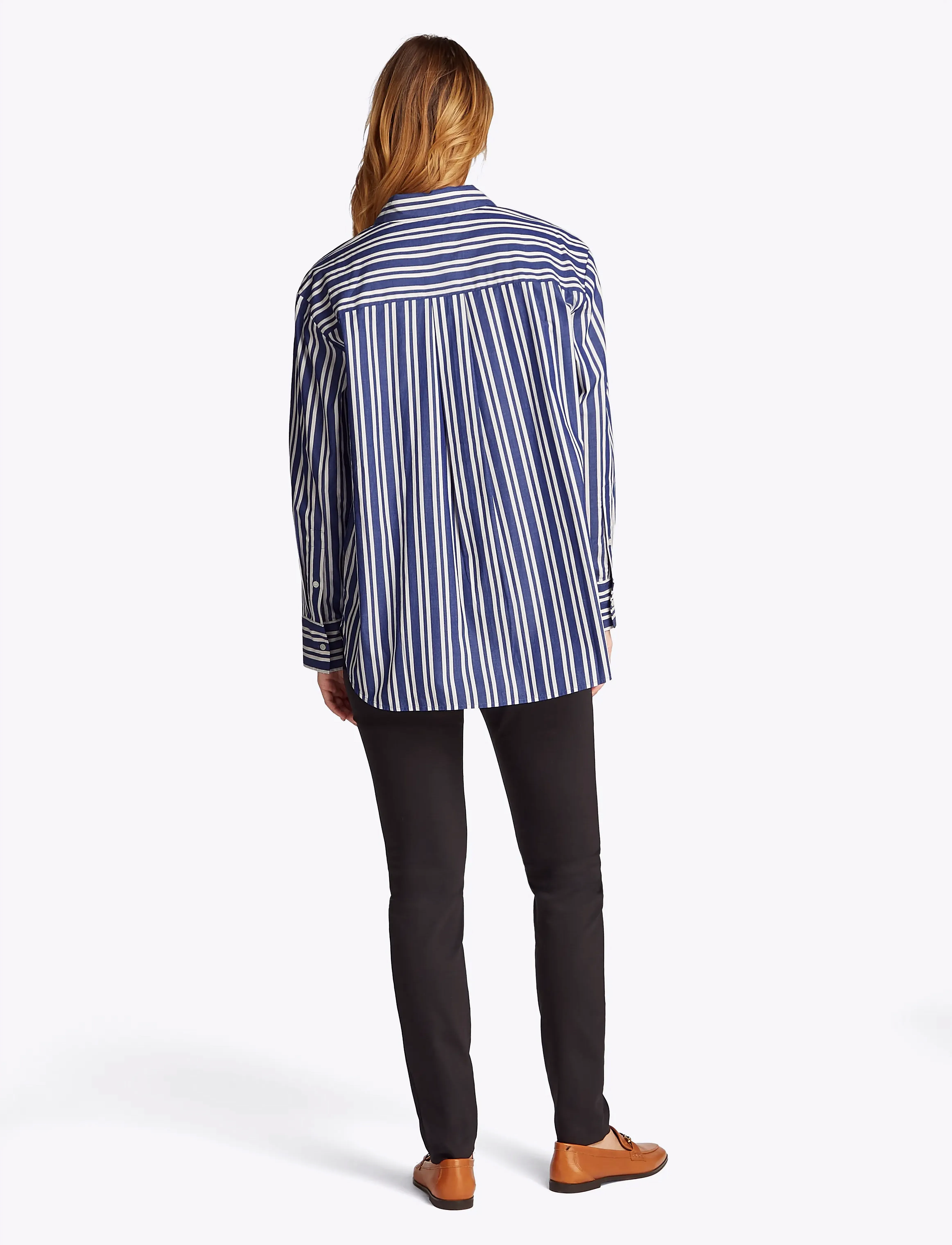 Tommy Hilfiger - ESS POPLIN EASY FIT SHIRT - långärmade skjortor - marine stp - 3