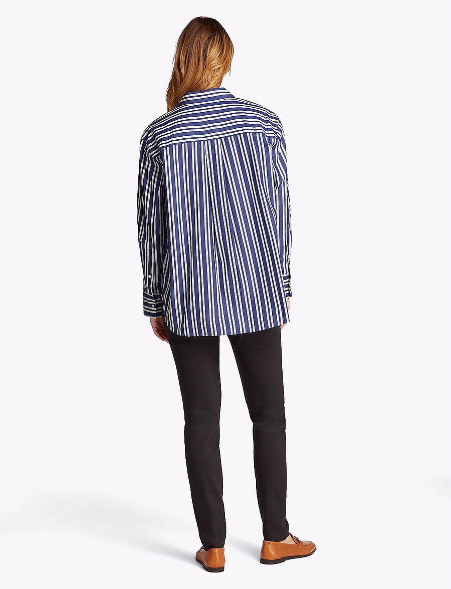 Tommy Hilfiger - ESS POPLIN EASY FIT SHIRT - långärmade skjortor - marine stp - 3