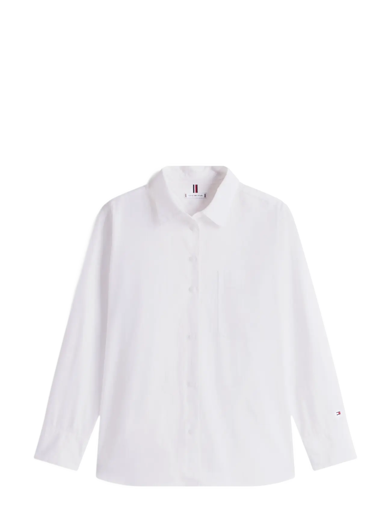 Tommy Hilfiger - ESS POPLIN EASY FIT SHIRT - långärmade skjortor - th optic white - 1