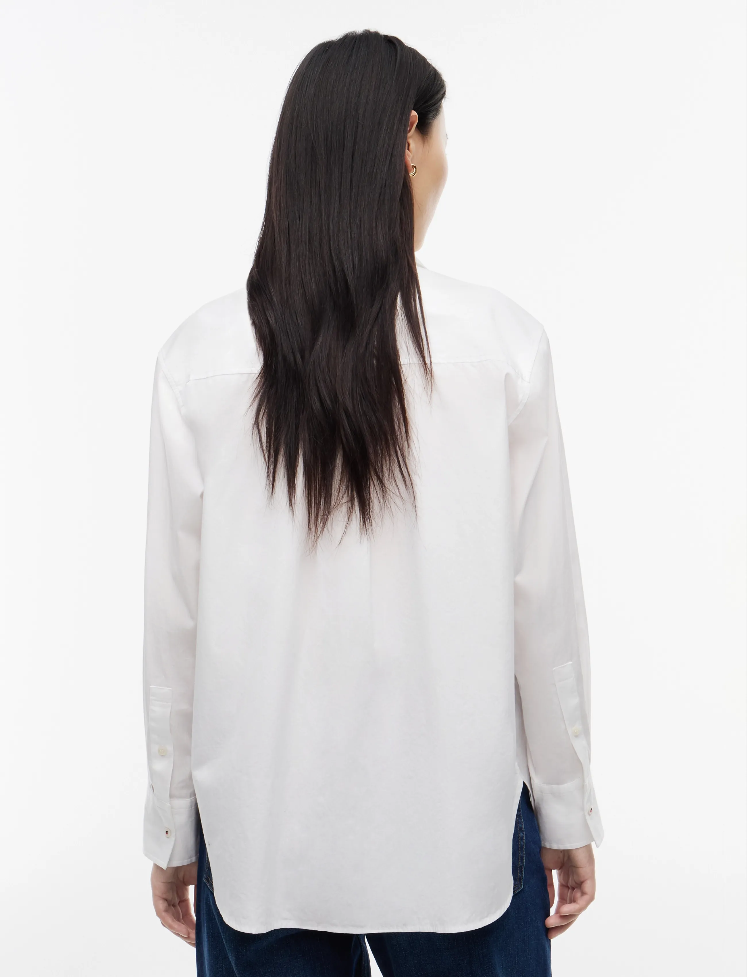 Tommy Hilfiger - ESS POPLIN EASY FIT SHIRT - långärmade skjortor - th optic white - 3