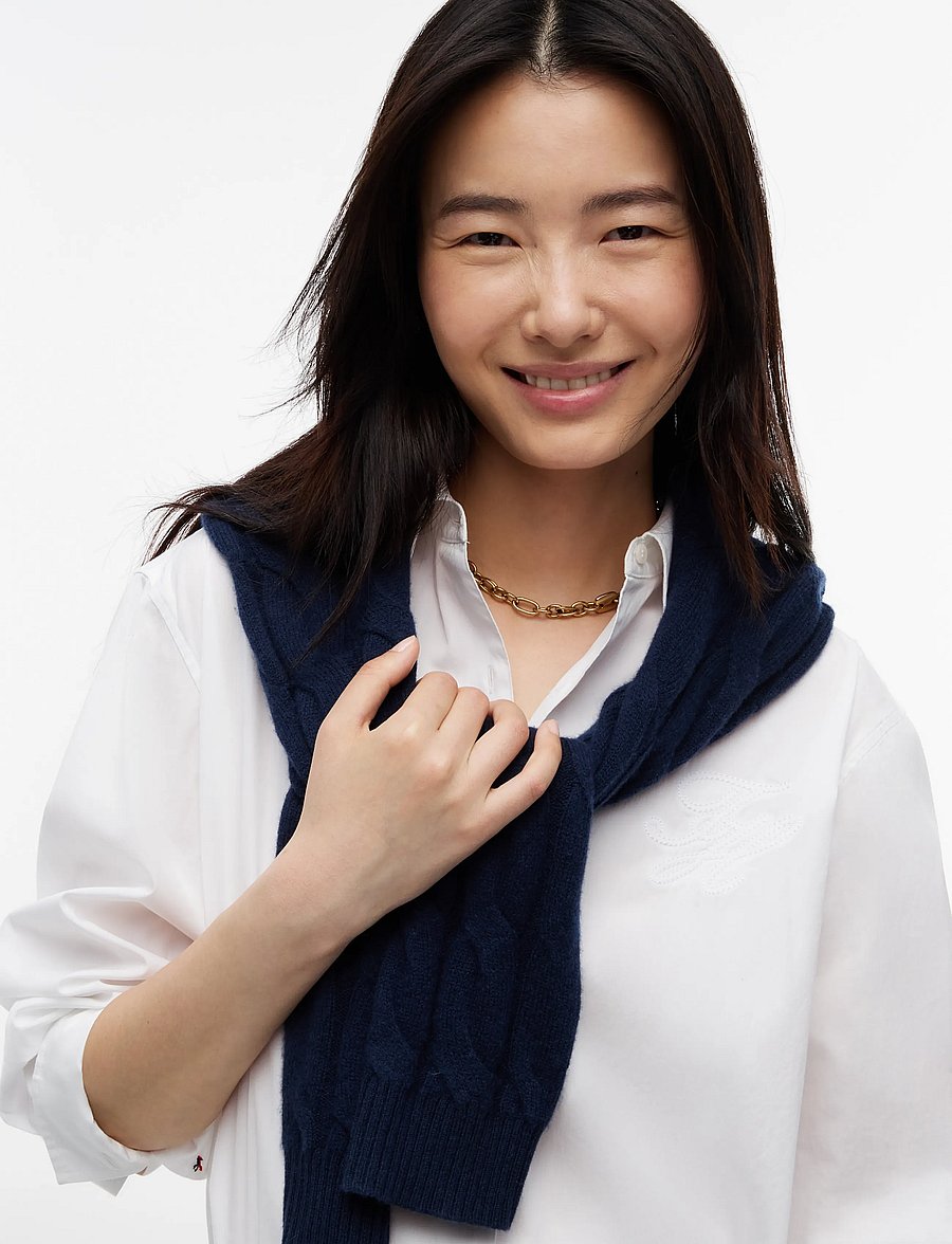 Tommy Hilfiger - ESS POPLIN EASY FIT SHIRT - långärmade skjortor - th optic white - 4