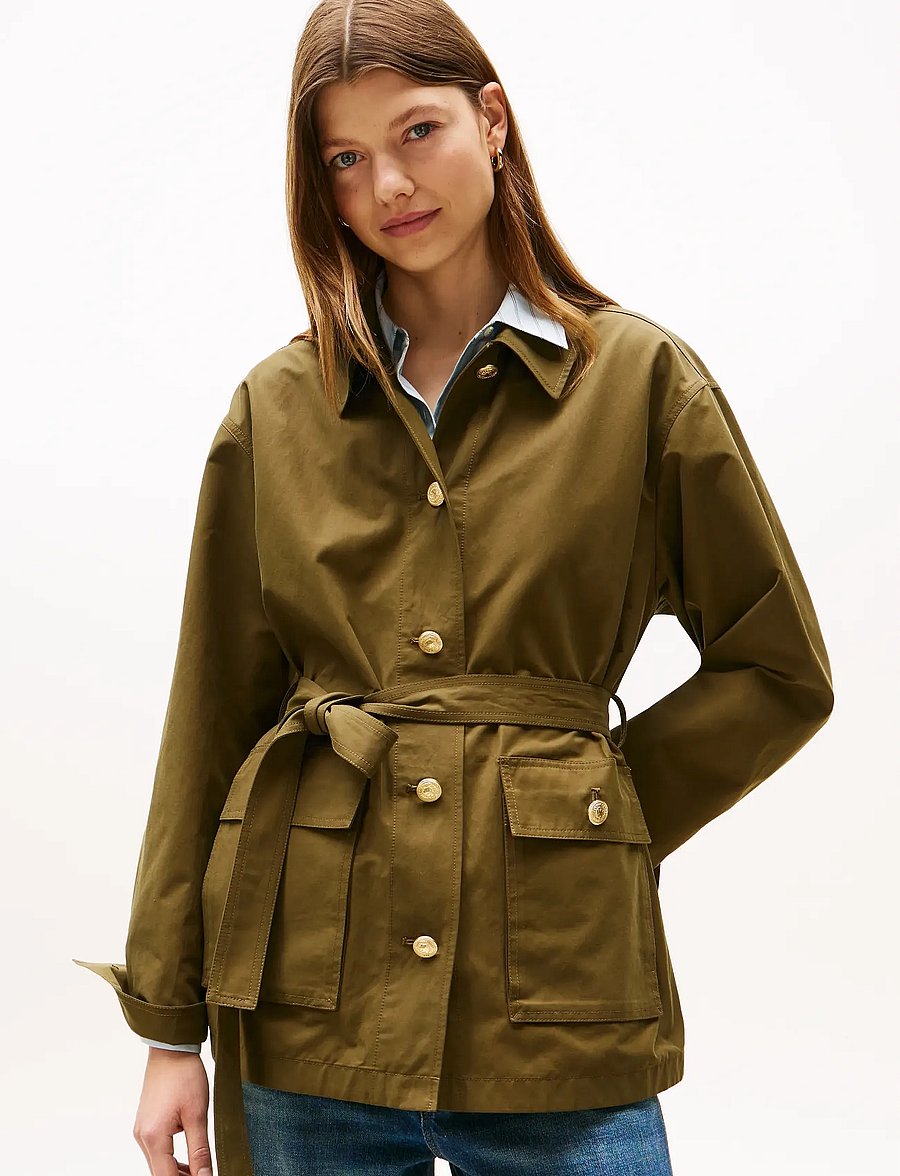 Tommy Hilfiger - COTTON NYLON REG FIELD JACKET - leichte jacken - utility olive - 0