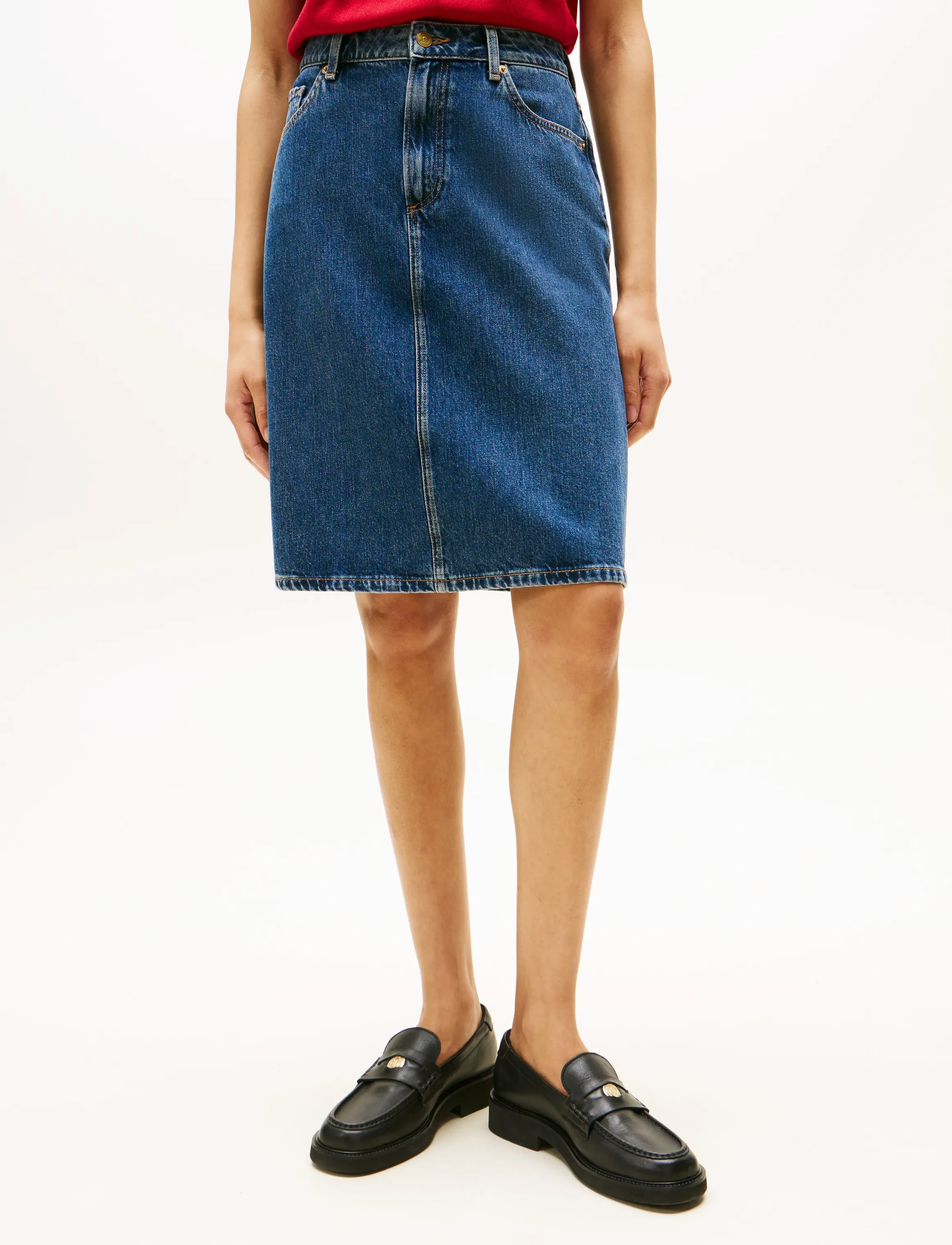 Tommy Hilfiger - DNM DEE STRAIGHT KNEE RW SKIRT - dee - 3