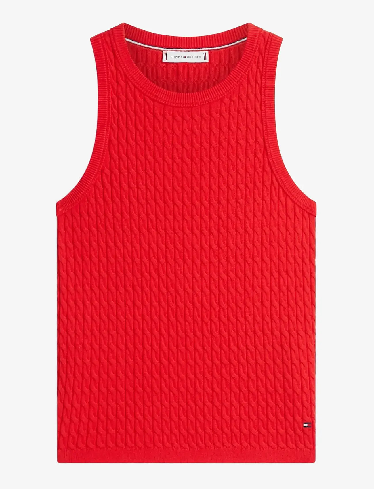 Tommy Hilfiger - CO CABLE FINE GG SL SLIM SWT - knitted vests - fireworks - 1