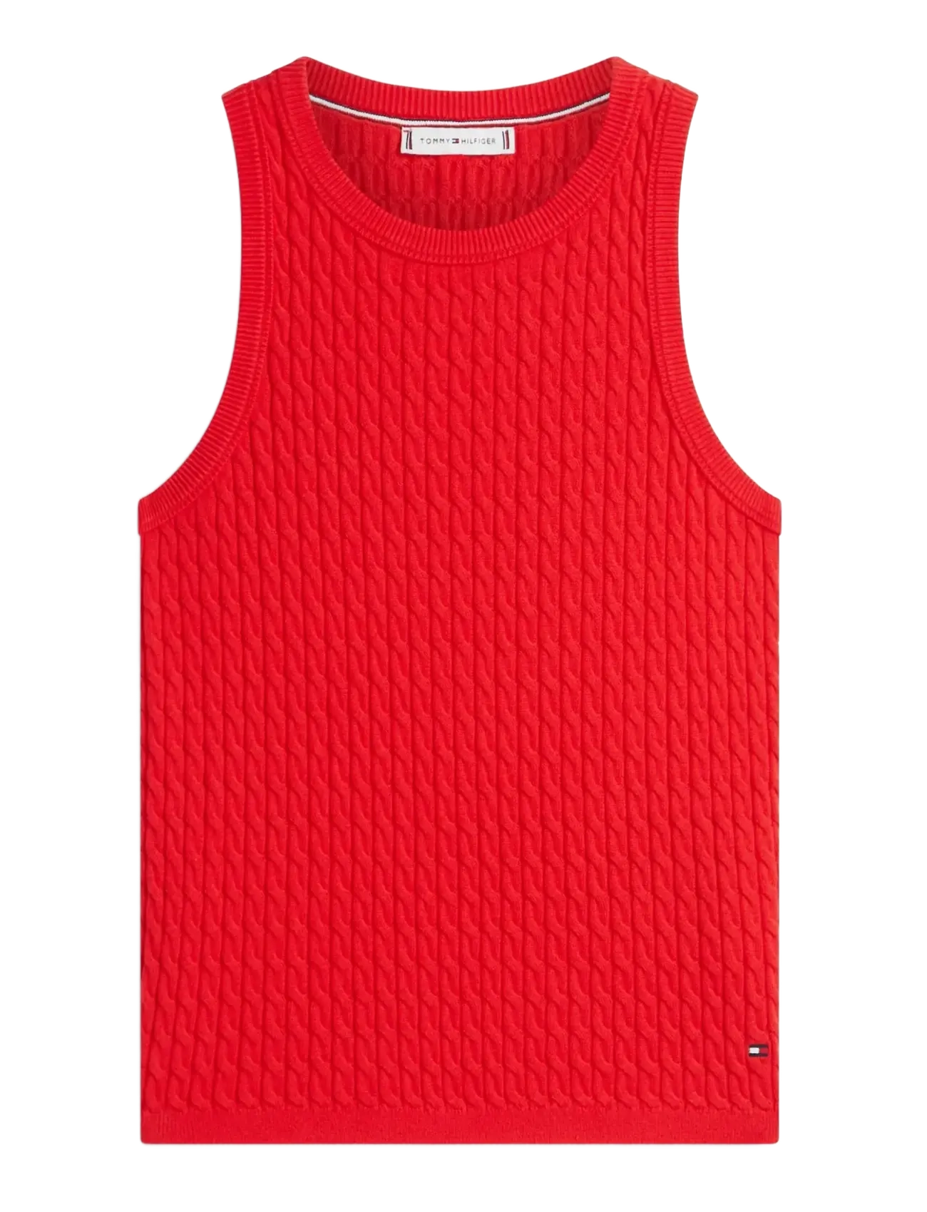 Tommy Hilfiger CO CABLE FINE GG SL SLIM SWT - Vestid - FIREWORKS / red