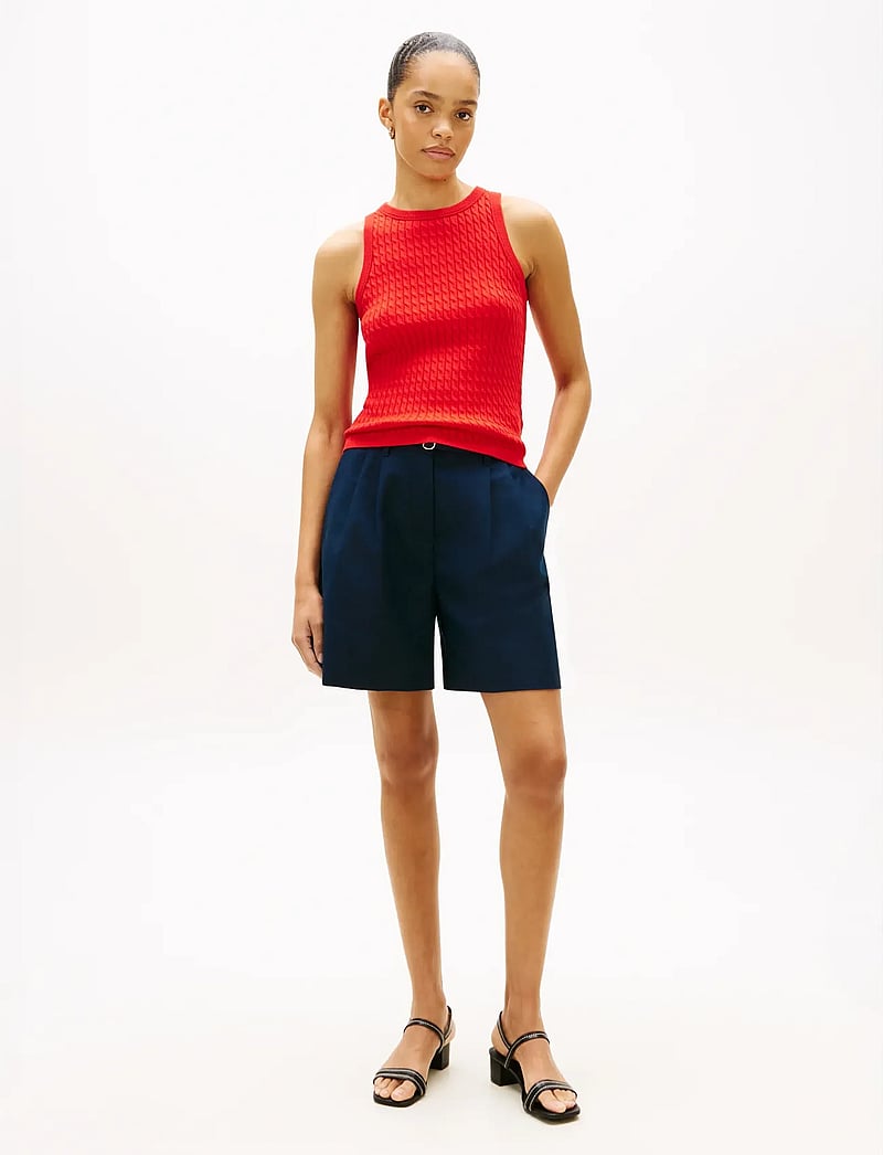 Tommy Hilfiger - CO CABLE FINE GG SL SLIM SWT - knitted vests - fireworks - 3