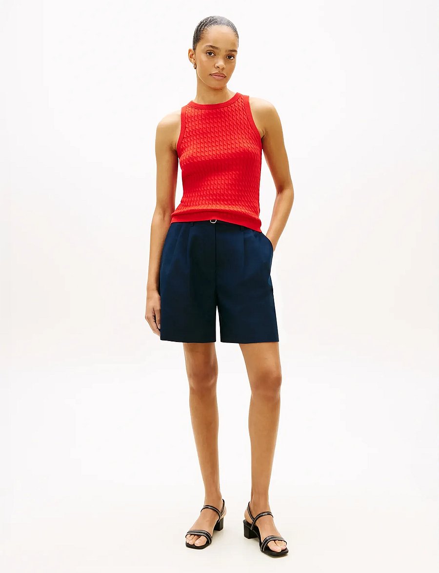 Tommy Hilfiger - CO CABLE FINE GG SL SLIM SWT - Ärmellose tops - fireworks - 3