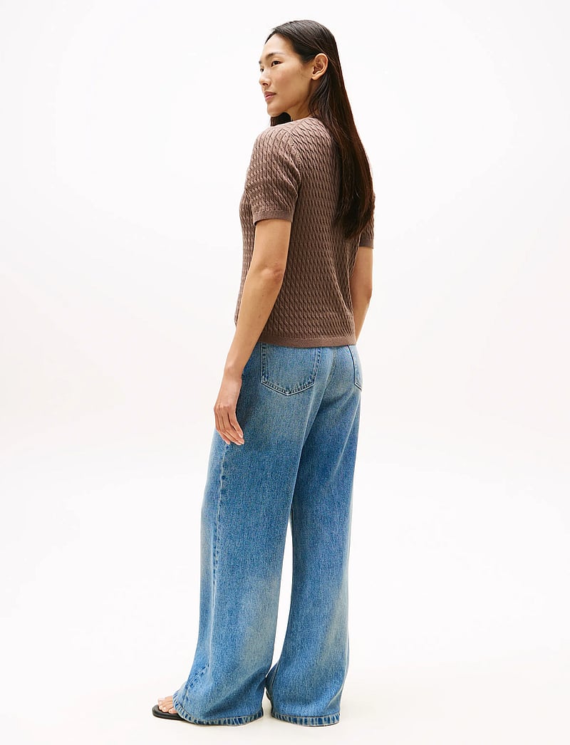 Tommy Hilfiger - CO CABLE FINE GG S/S C-NK CARDI - kardiganid - hot coco - 3