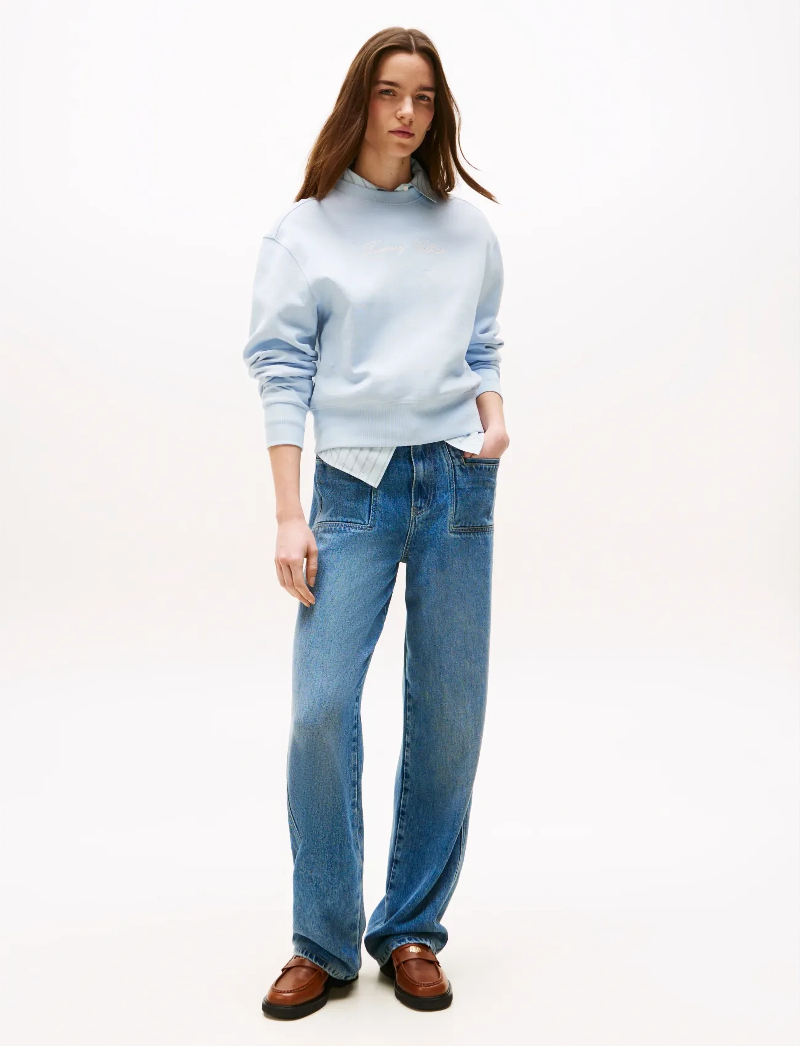 Tommy Hilfiger - SCRIPT REG PIQUE SWTSHRT - breezy blue - 2