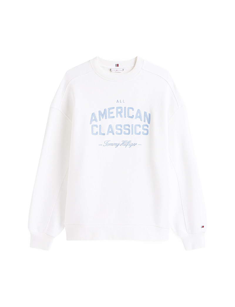 Tommy Hilfiger - VARSITY MDRN TERRY SWTSHRT - sweatshirts - ecru - 1