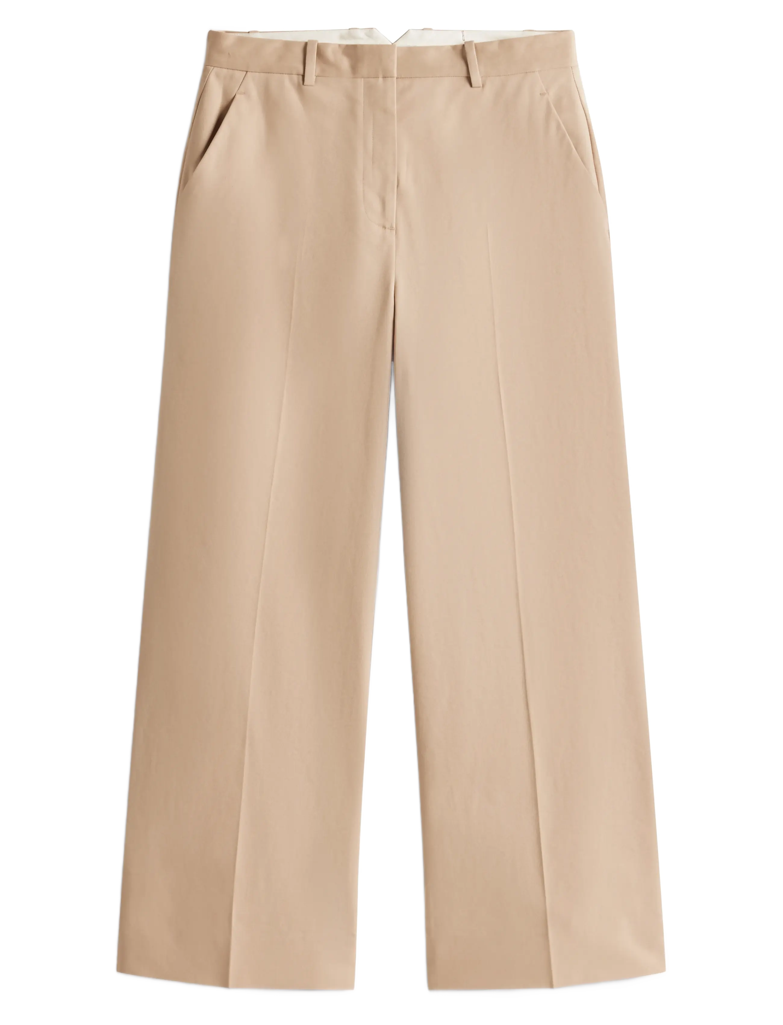 Tommy Hilfiger - COTTON WIDE LEG ANKLE CHINO PANT - beige - 1