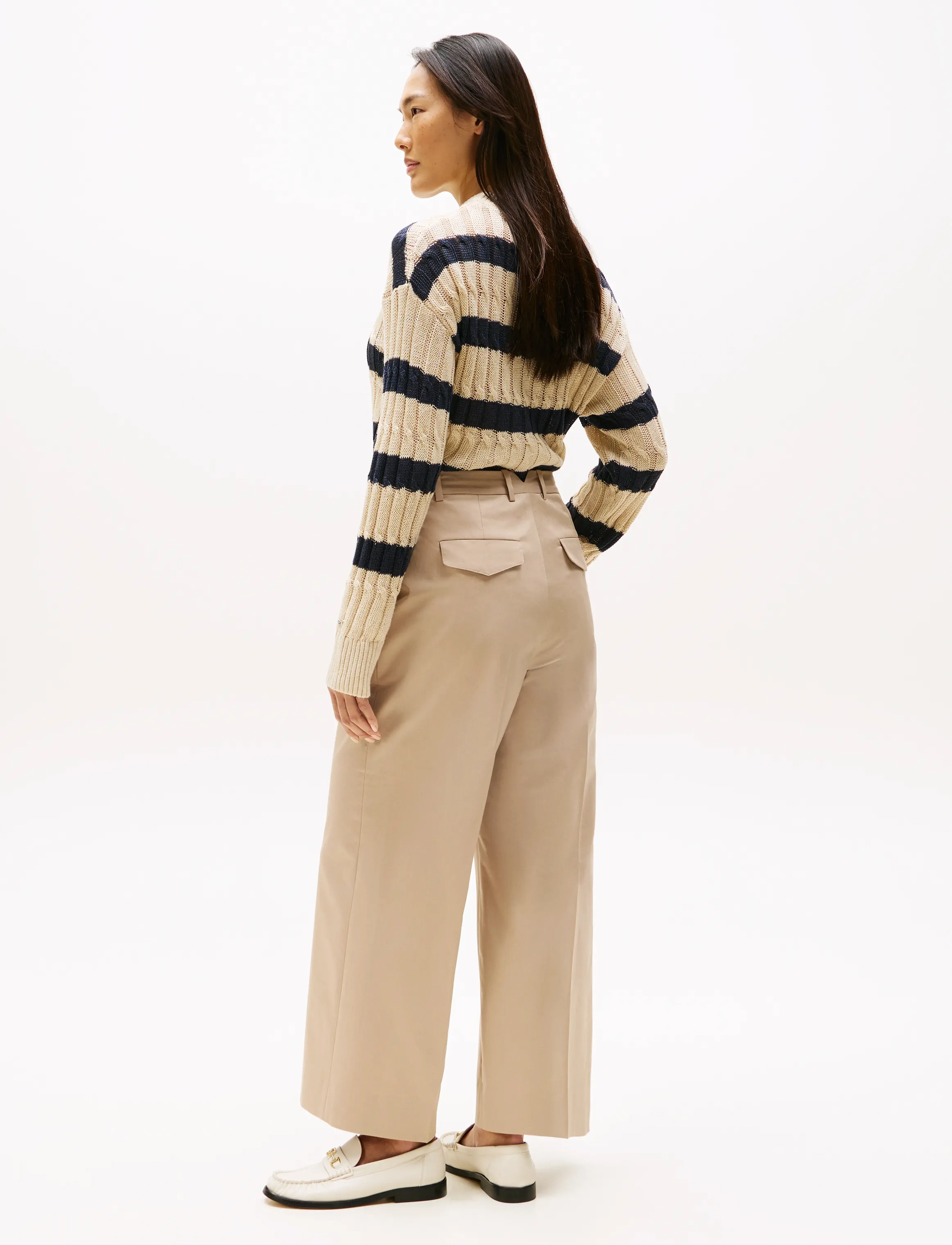 Tommy Hilfiger - COTTON WIDE LEG ANKLE CHINO PANT - beige - 2
