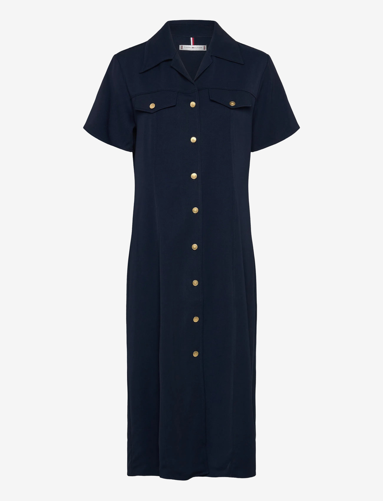 Tommy Hilfiger - VIS TWILL S/S SHIRT DRESS - skjortklänningar - dark night navy - 1
