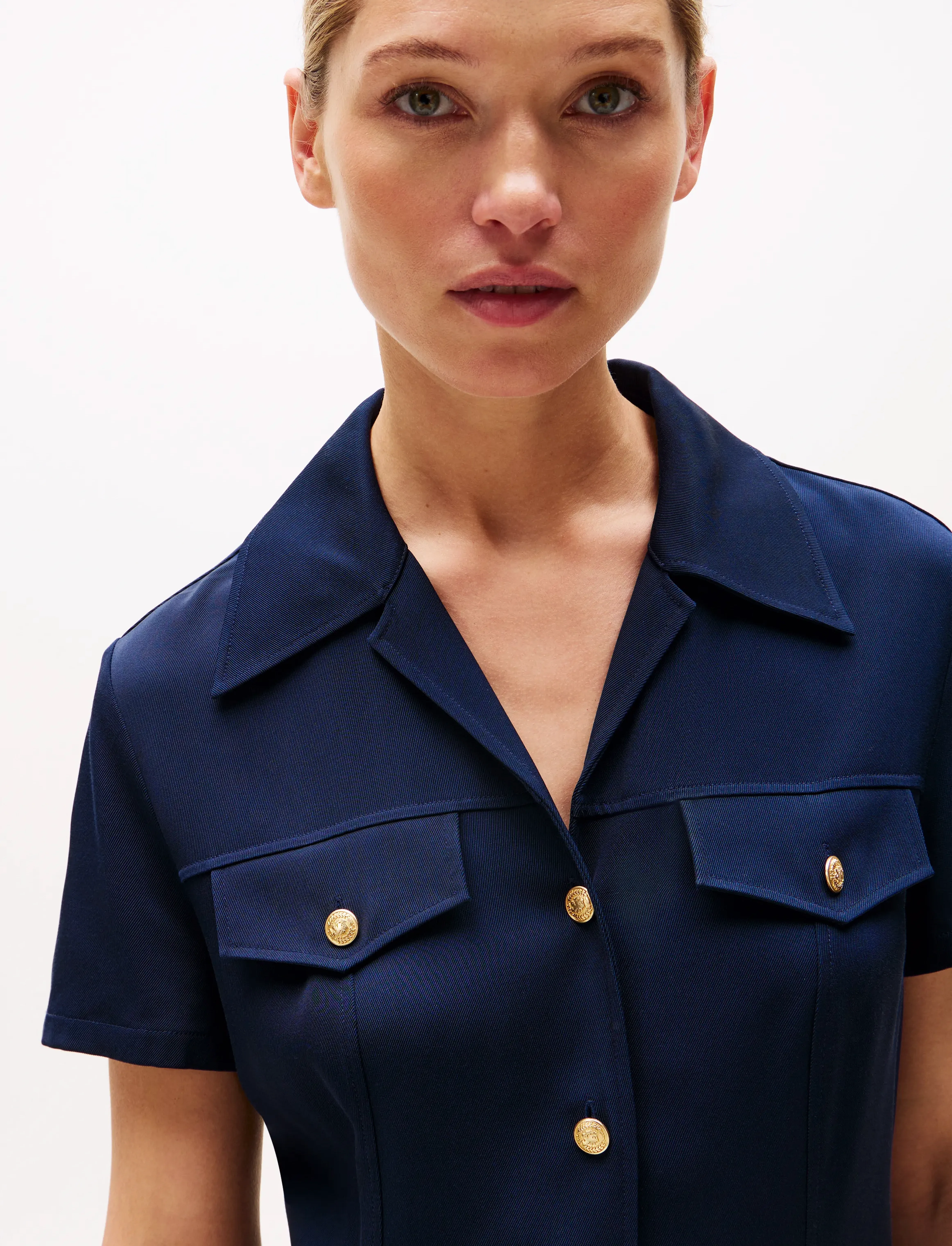 Tommy Hilfiger - VIS TWILL S/S SHIRT DRESS - dark night navy - 4