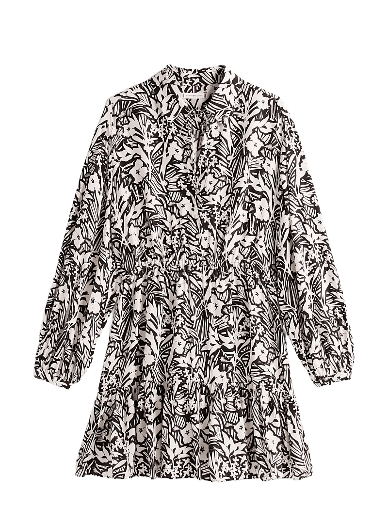 Tommy Hilfiger - VIS JACQUARD SHORT DRESS - korte kjoler - tropical floral black - 1