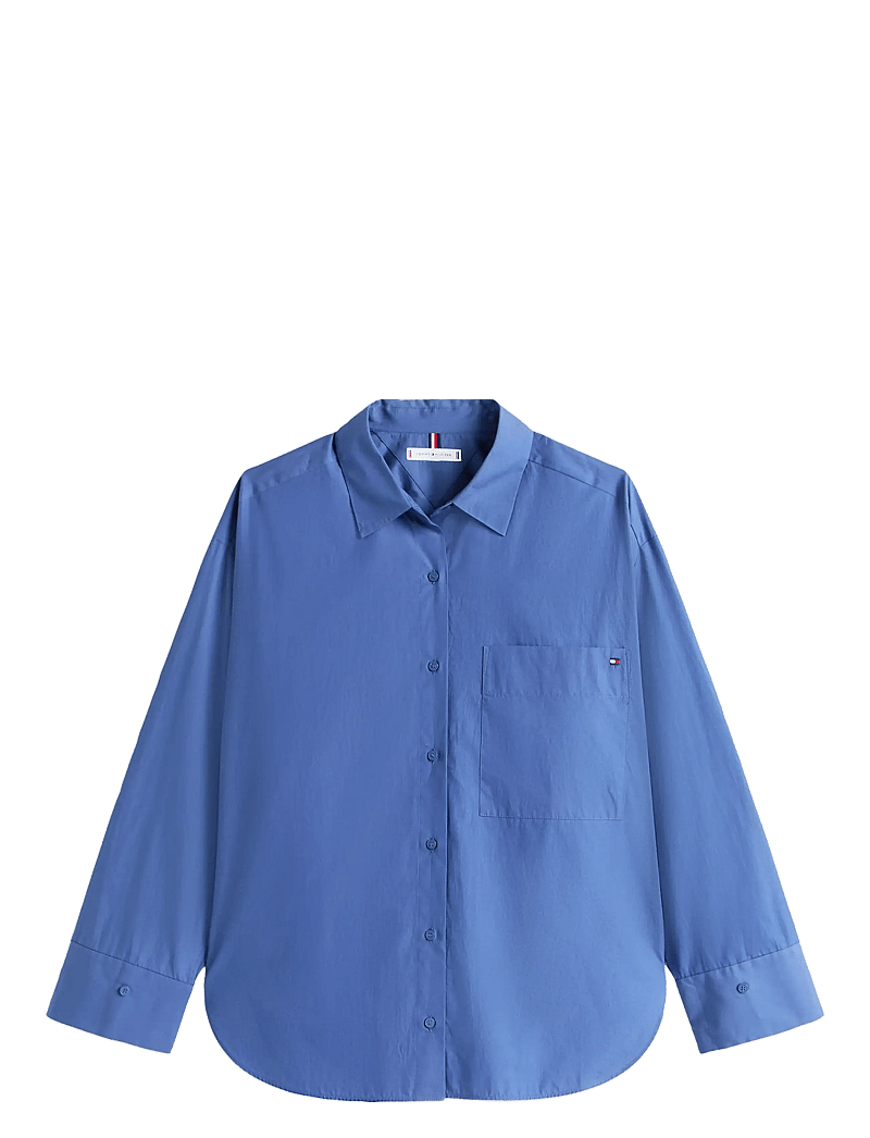 Tommy Hilfiger - ESS POPLIN NEW EASY SHIRT - pikkade varrukatega särgid - seashore navy - 1