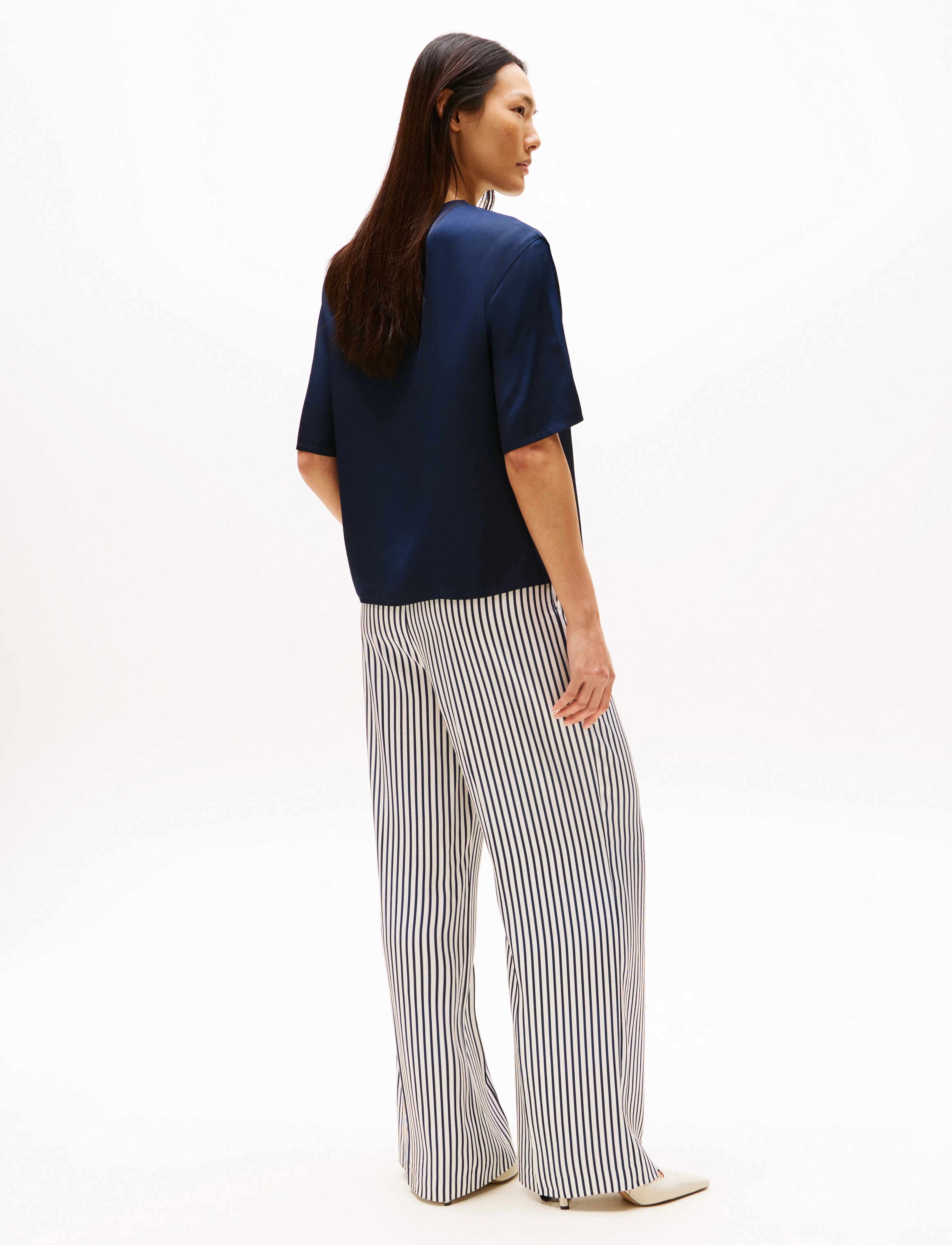 Tommy Hilfiger - SATEEN C-NECK RELAXED T-SHIRT - dark night navy - 3