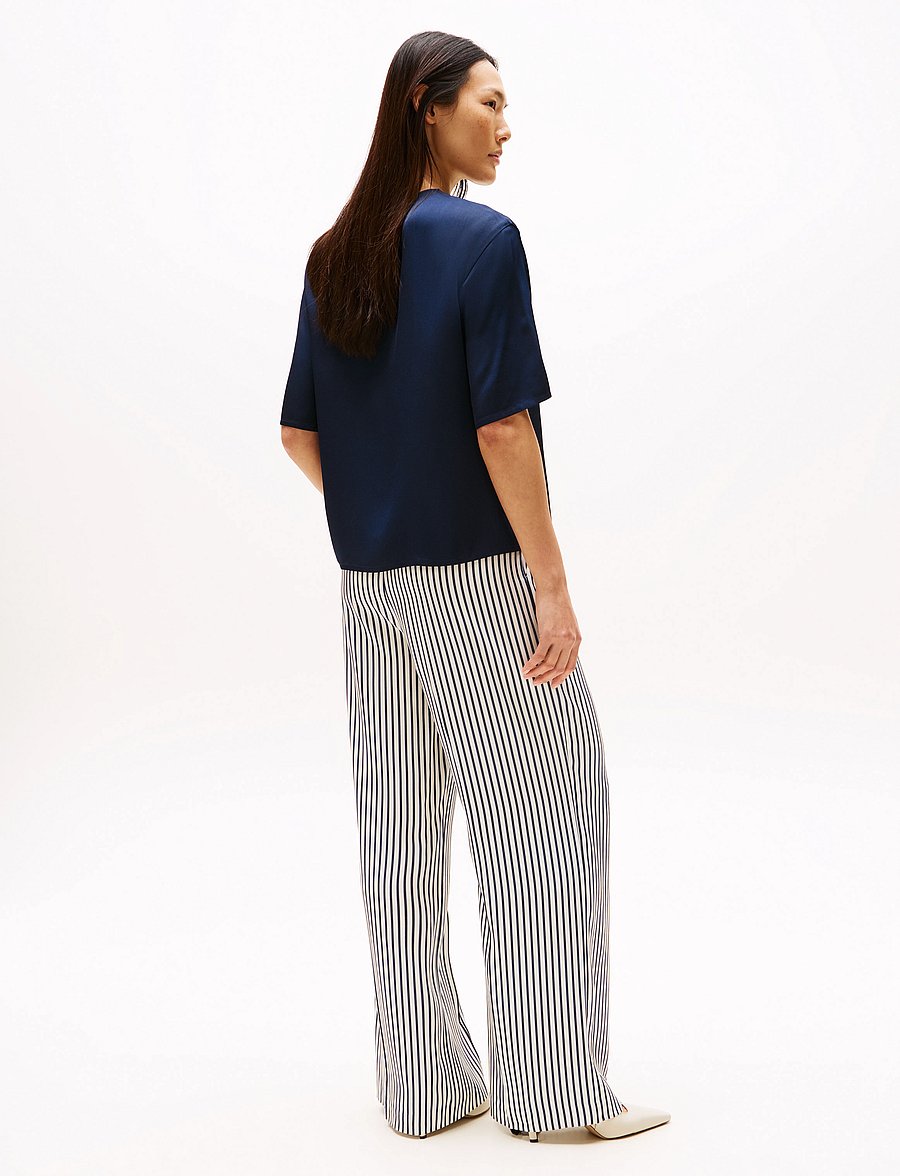 Tommy Hilfiger - SATEEN C-NECK RELAXED T-SHIRT - dark night navy - 3