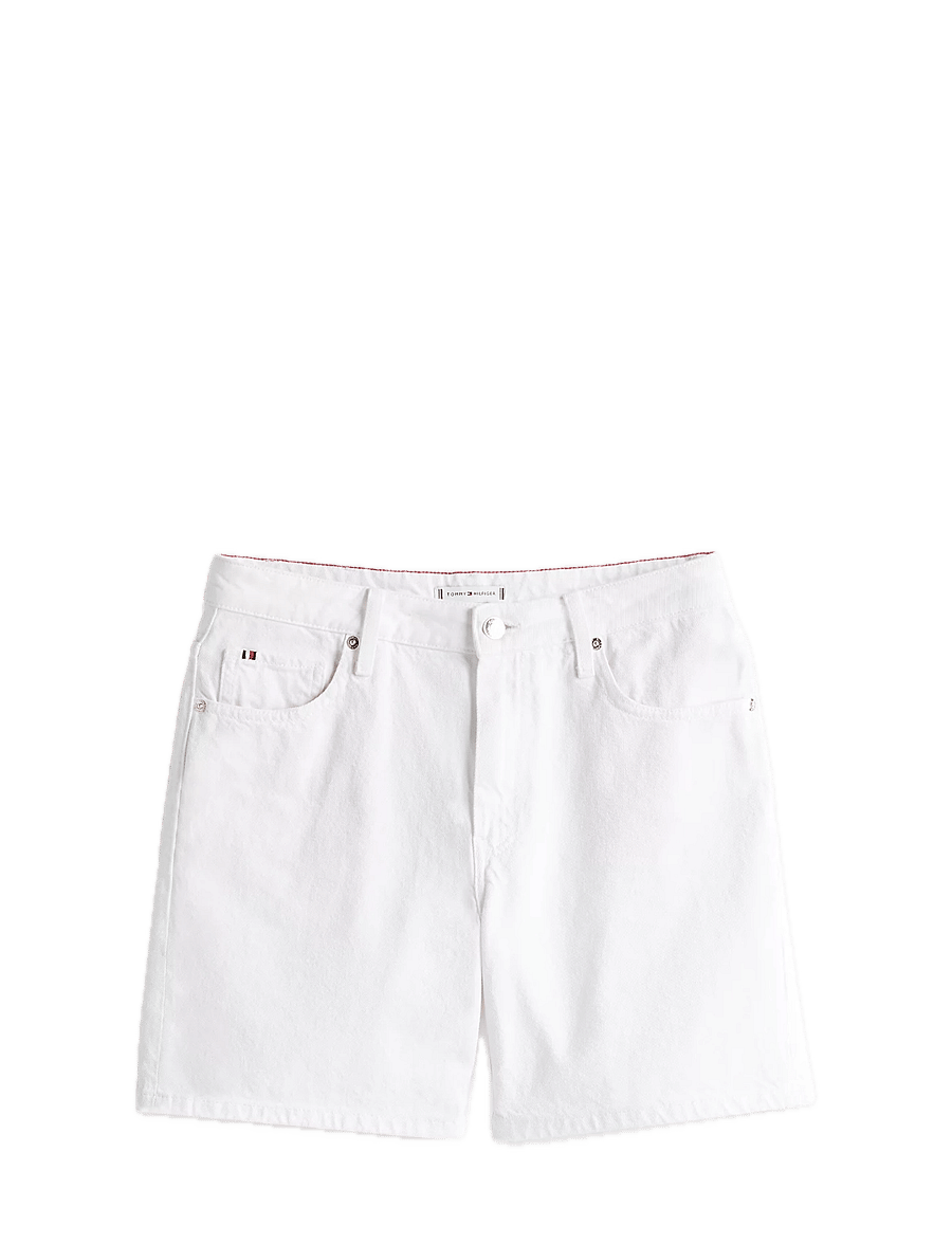 Tommy Hilfiger - DNM STRAIGHT SHORT RW WHITE - lühikesed teksapüksid - th optic white - 1