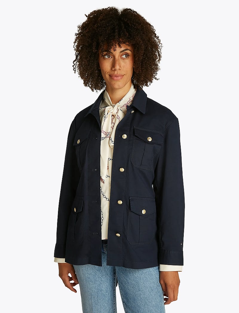 Tommy Hilfiger - GOLD BUTTON UTILITY JACKET - fall jackets - dark night navy - 0