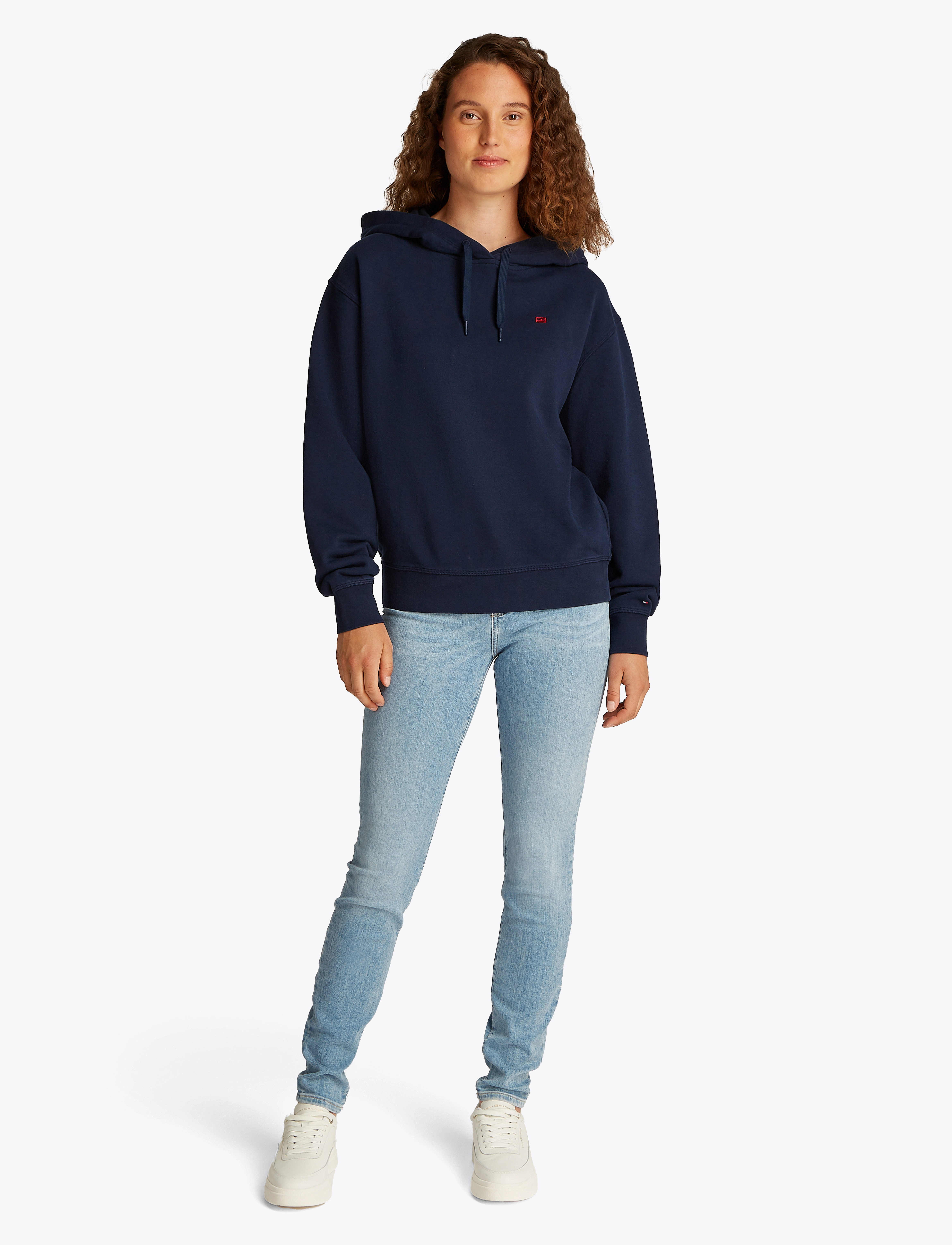 Tommy Hilfiger REG CONTRAST FLAG HOODIE - Tommy Hilfiger - DARK NIGHT NAVY / navy