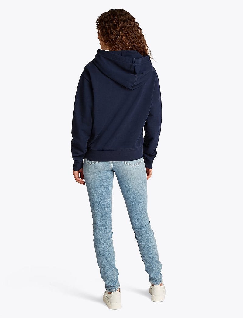 Tommy Hilfiger - REG CONTRAST FLAG HOODIE - kapuutsiga dressipluusid - dark night navy - 3