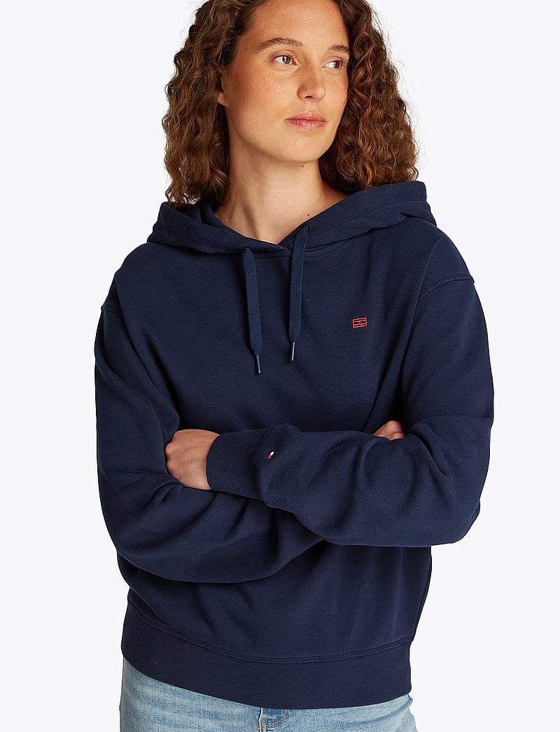 Tommy Hilfiger - REG CONTRAST FLAG HOODIE - kapuutsiga dressipluusid - dark night navy - 4