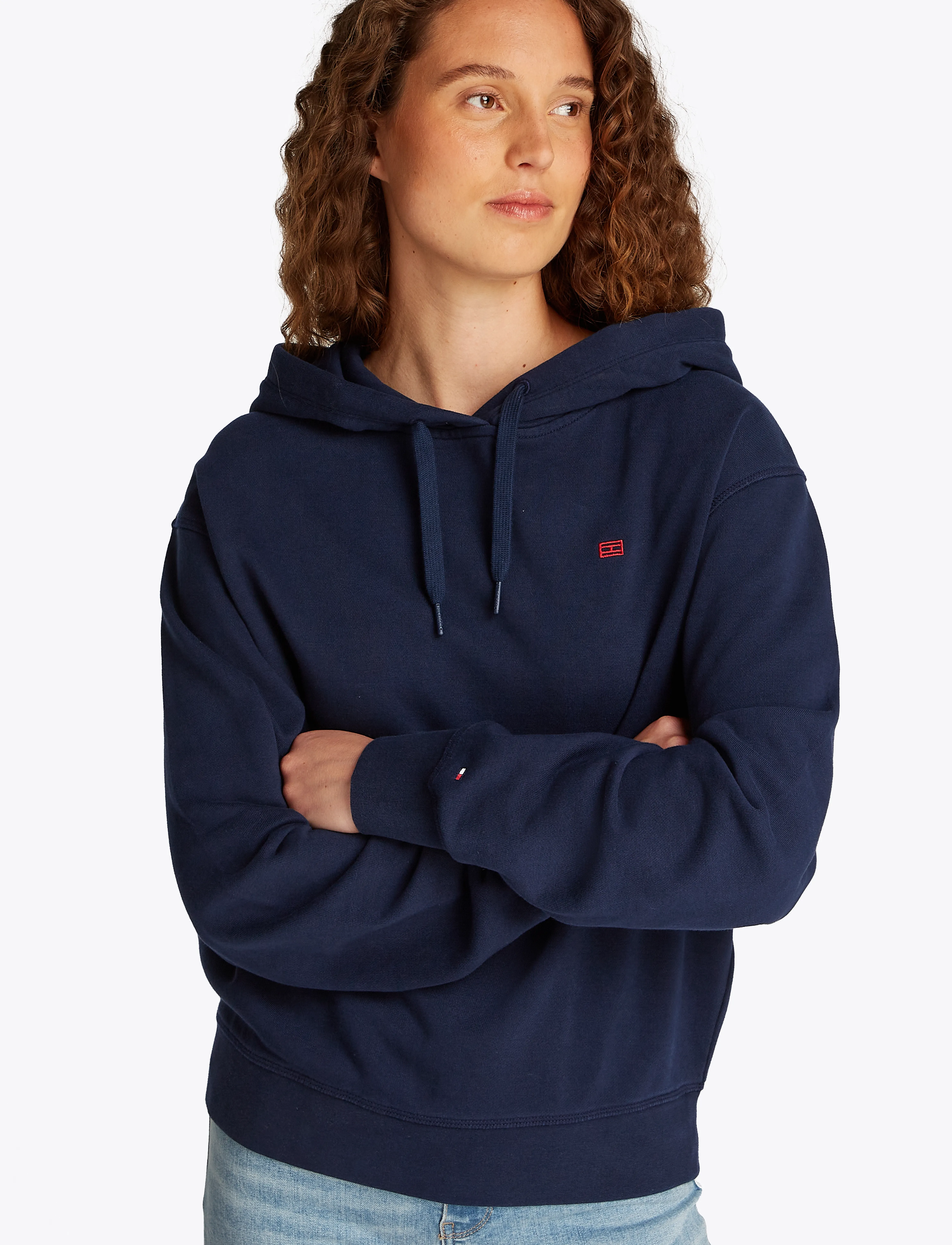Tommy Hilfiger - REG CONTRAST FLAG HOODIE - hettupeysur - dark night navy - 4