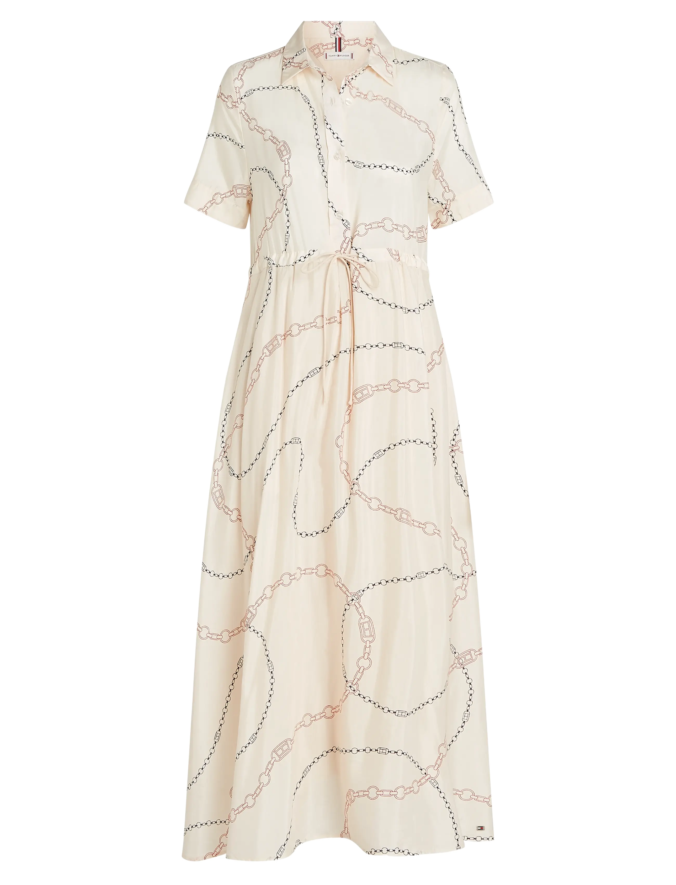 Tommy Hilfiger - VOILE S/S LONG SHIRT DRESS - flag chain wave/ rwb calico - 1