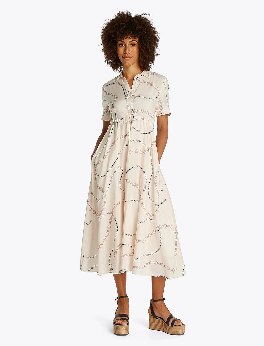 tommy hilfiger dress long Tommy Hilfiger Women's Dresses Maxi,Black/Sand,2 at Amazon Women's Clothing store