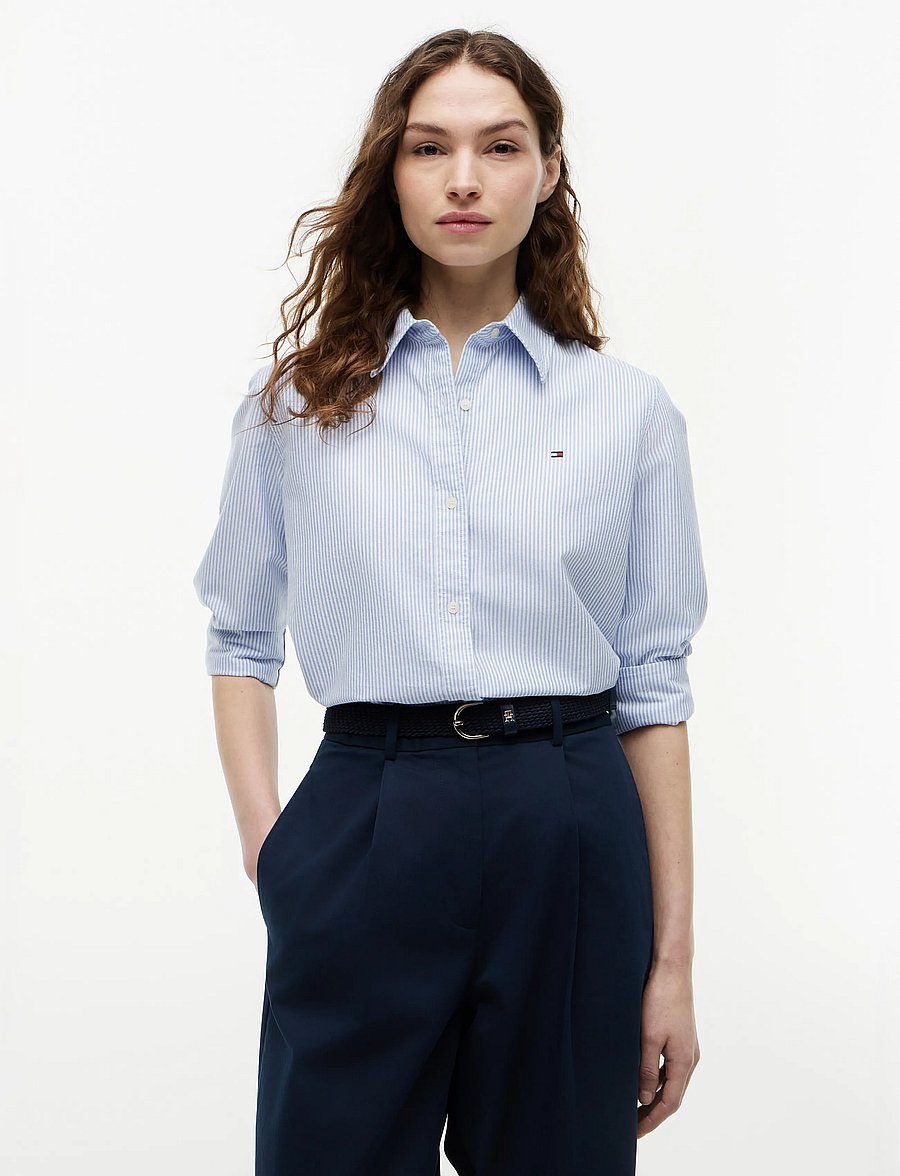 Tommy Hilfiger - OXFORD RELAXED LS SHIRT - langærmede skjorter - classic ithaca stp mid blue - 0