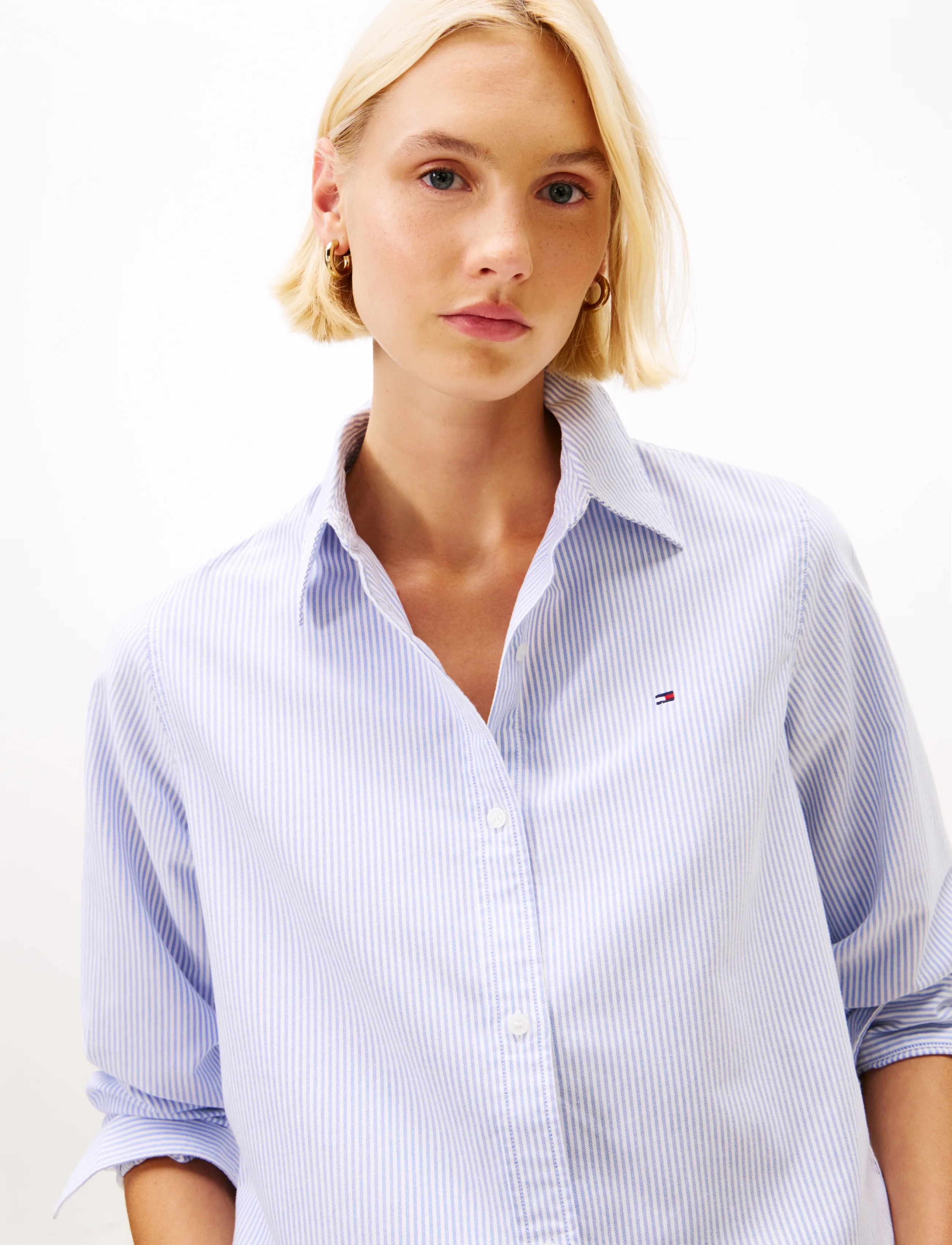 Tommy Hilfiger - OXFORD RELAXED LS SHIRT - langærmede skjorter - classic ithaca stp mid blue - 4