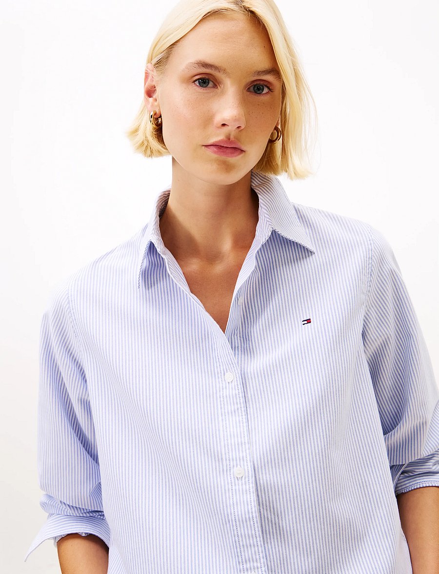 Tommy Hilfiger - OXFORD RELAXED LS SHIRT - langærmede skjorter - classic ithaca stp mid blue - 4