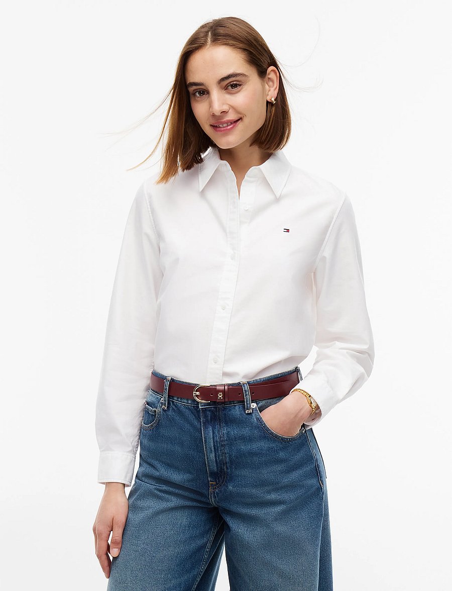 Tommy Hilfiger - OXFORD RELAXED LS SHIRT - langærmede skjorter - optic white - 0