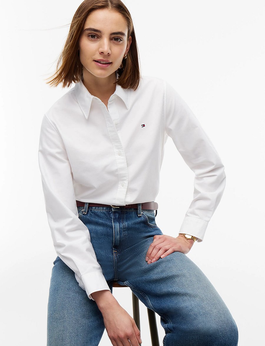 Tommy Hilfiger - OXFORD RELAXED LS SHIRT - langærmede skjorter - optic white - 4