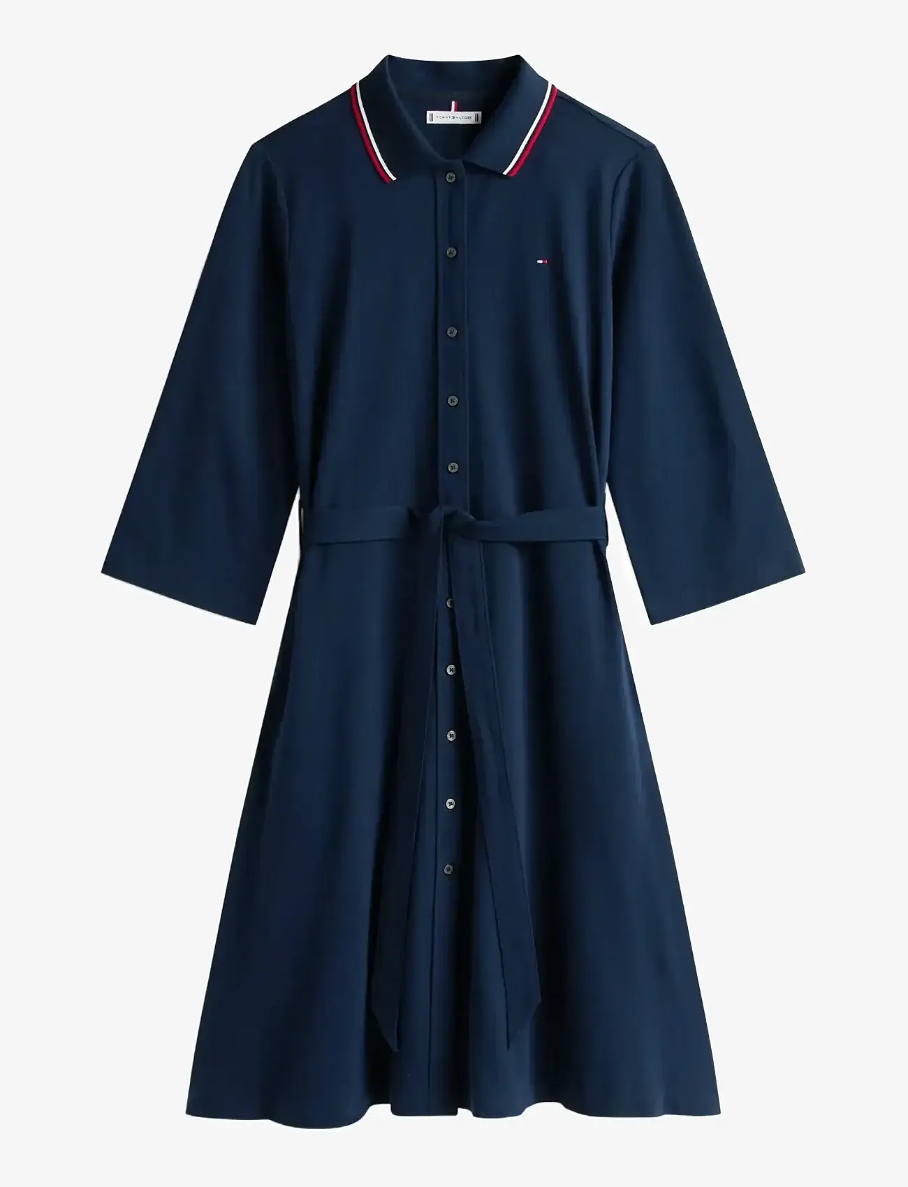 Tommy Hilfiger - RWB BUTTONED SS POLO DRS 3/4 - särkkleidid - dark night navy - 1