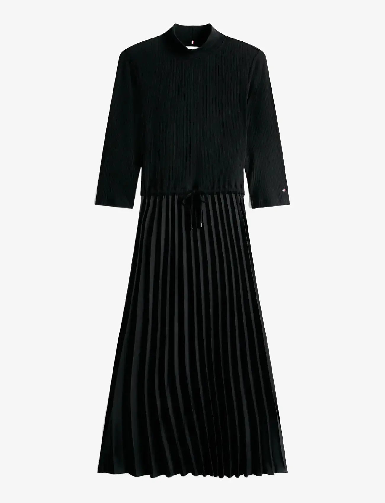 Tommy Hilfiger - SLIM 5X2 RIB MIX MIDI DRS - midikleider - black - 1