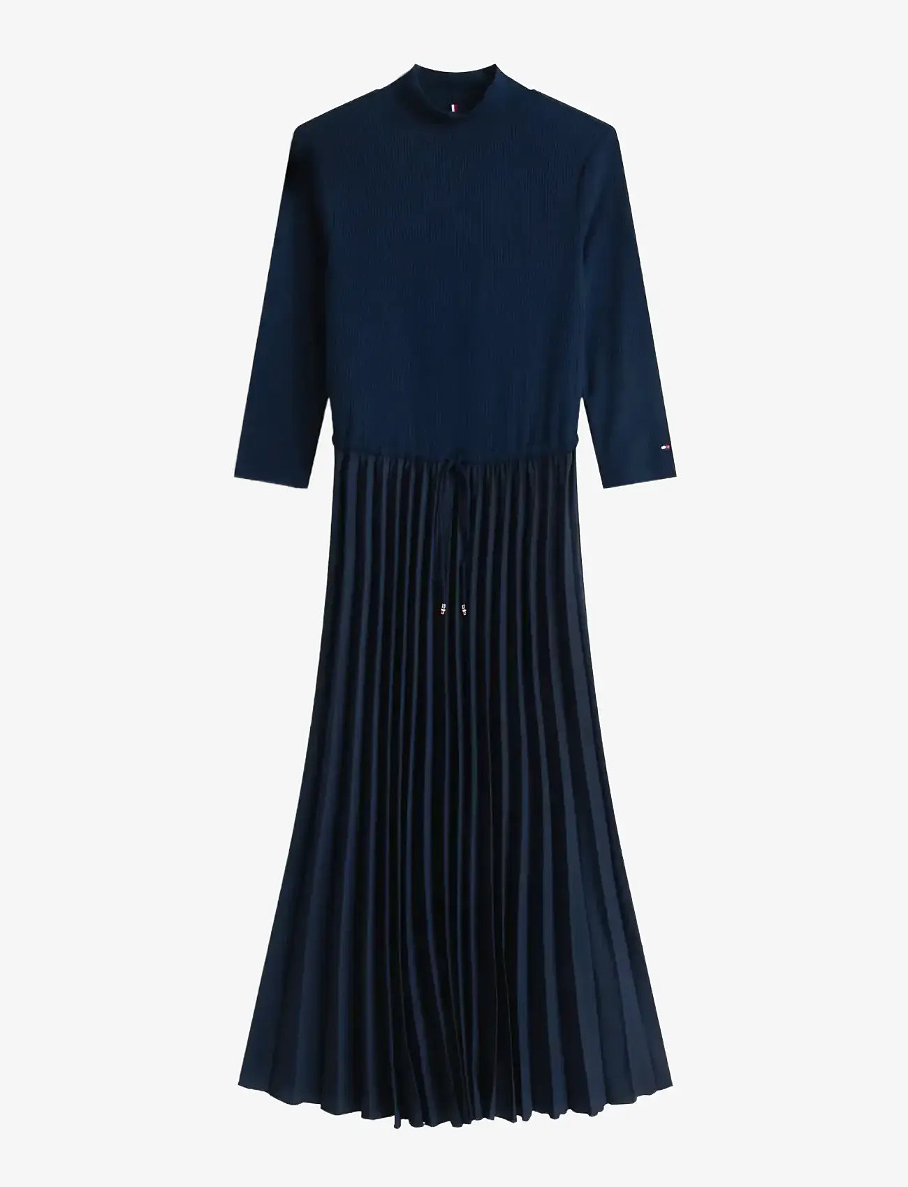Tommy Hilfiger - SLIM 5X2 RIB MIX MIDI DRS - midikleider - dark night navy - 1