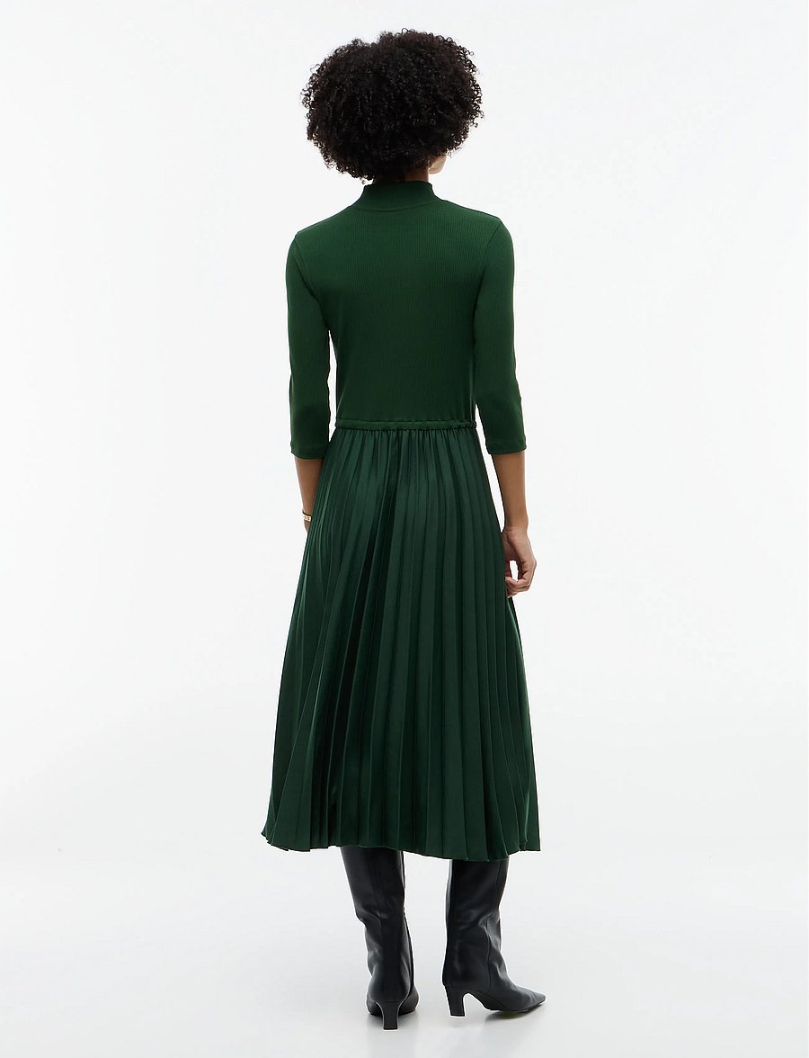 Tommy Hilfiger - SLIM 5X2 RIB MIX MIDI DRS - midikleidid - national forest - 4