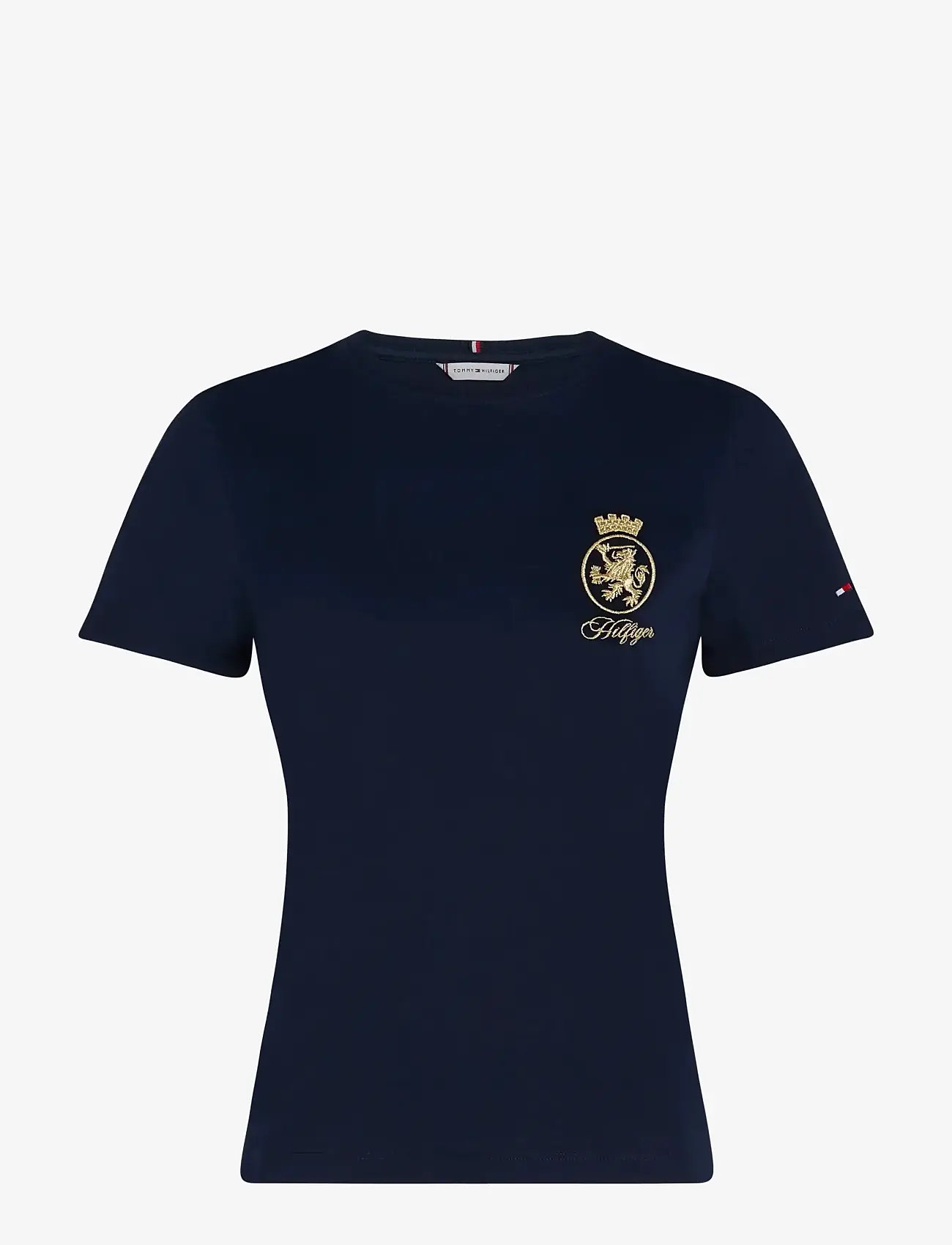 Tommy Hilfiger - GOLD CREST REG SS TEE - t-shirts - dark night navy - 1