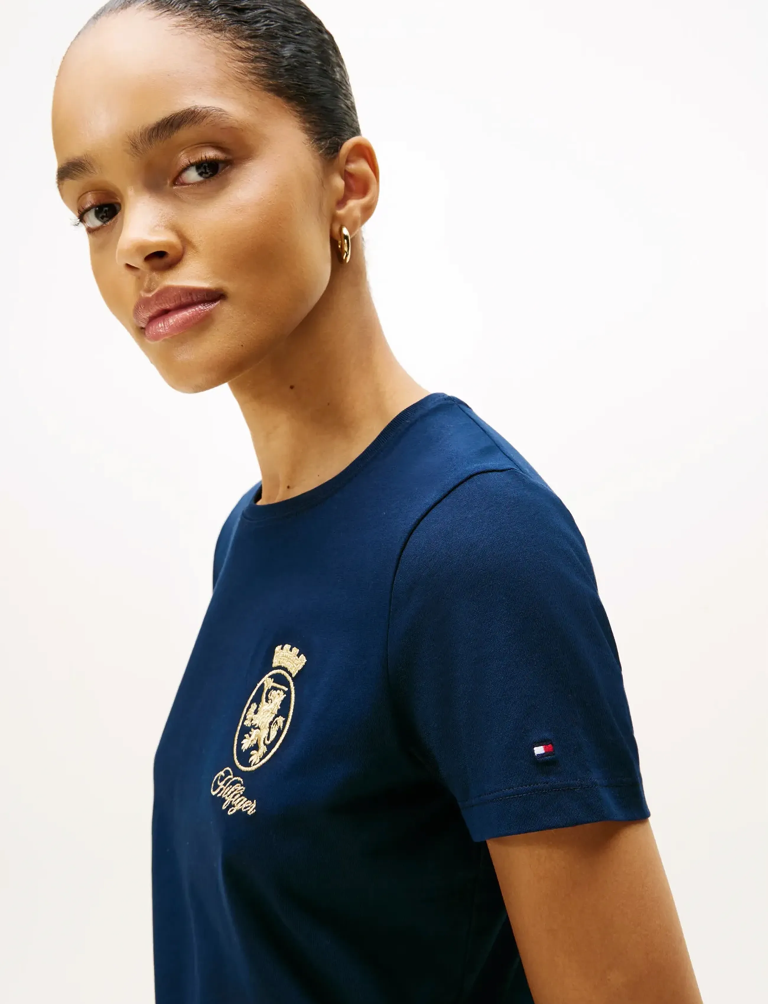 Tommy Hilfiger - GOLD CREST REG SS TEE - dark night navy - 5
