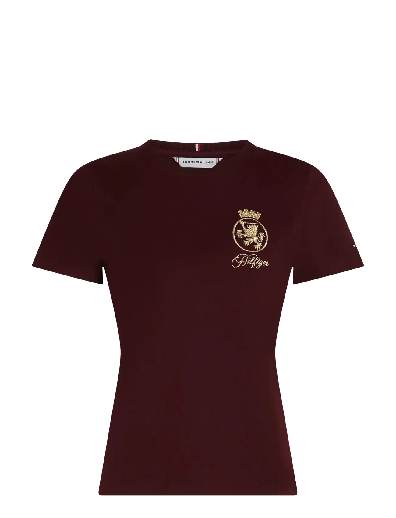 GOLD CREST REG SS TEE - DEEP BURGUNDY