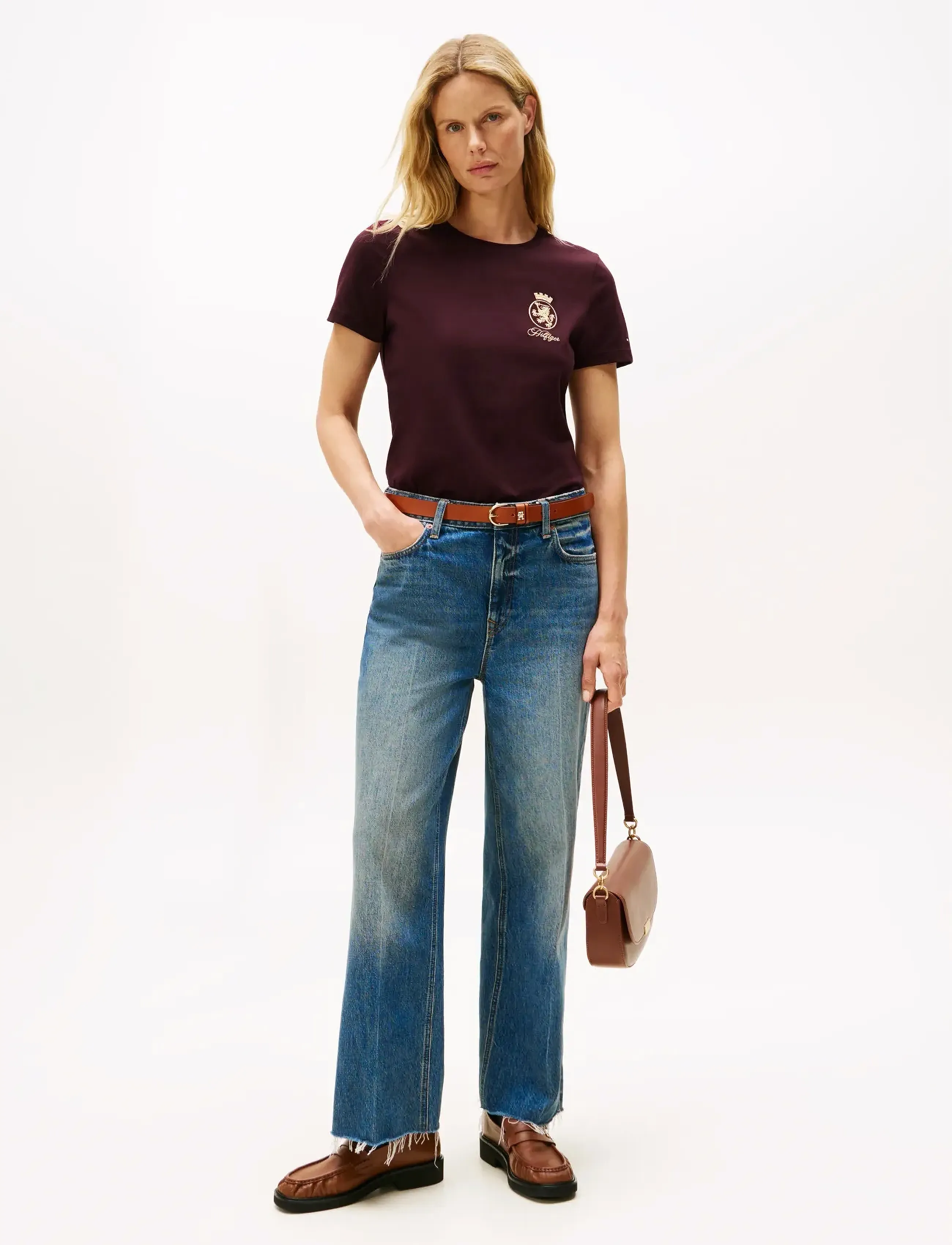 Tommy Hilfiger - GOLD CREST REG SS TEE - deep burgundy - 3