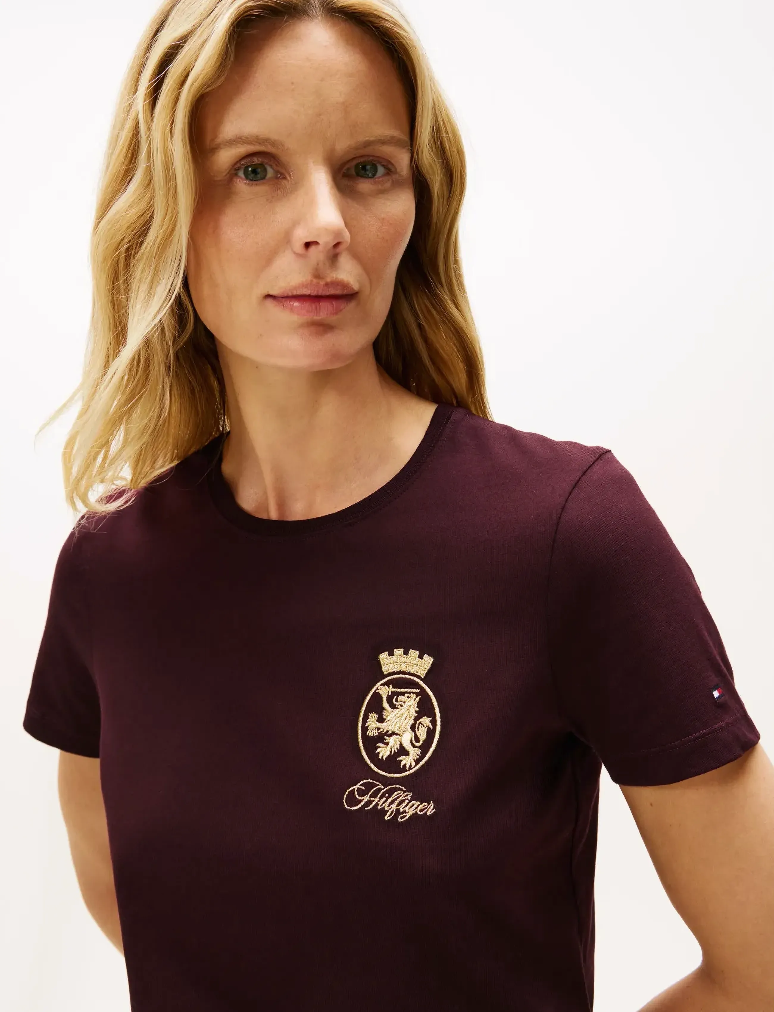 Tommy Hilfiger - GOLD CREST REG SS TEE - deep burgundy - 5