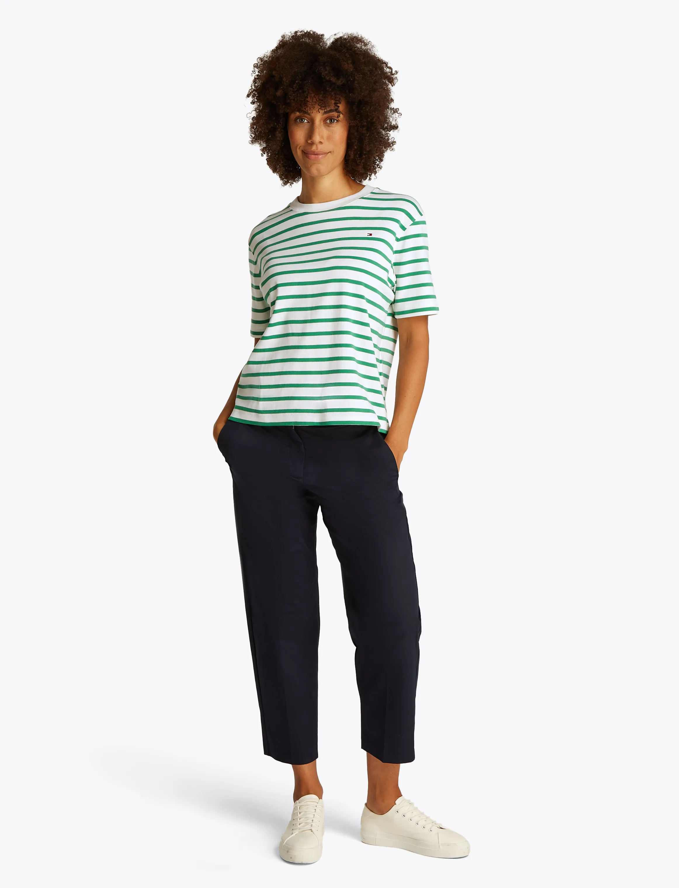 Tommy Hilfiger - RLX MODERN CODY SS - ecru/radiant green stp - 4