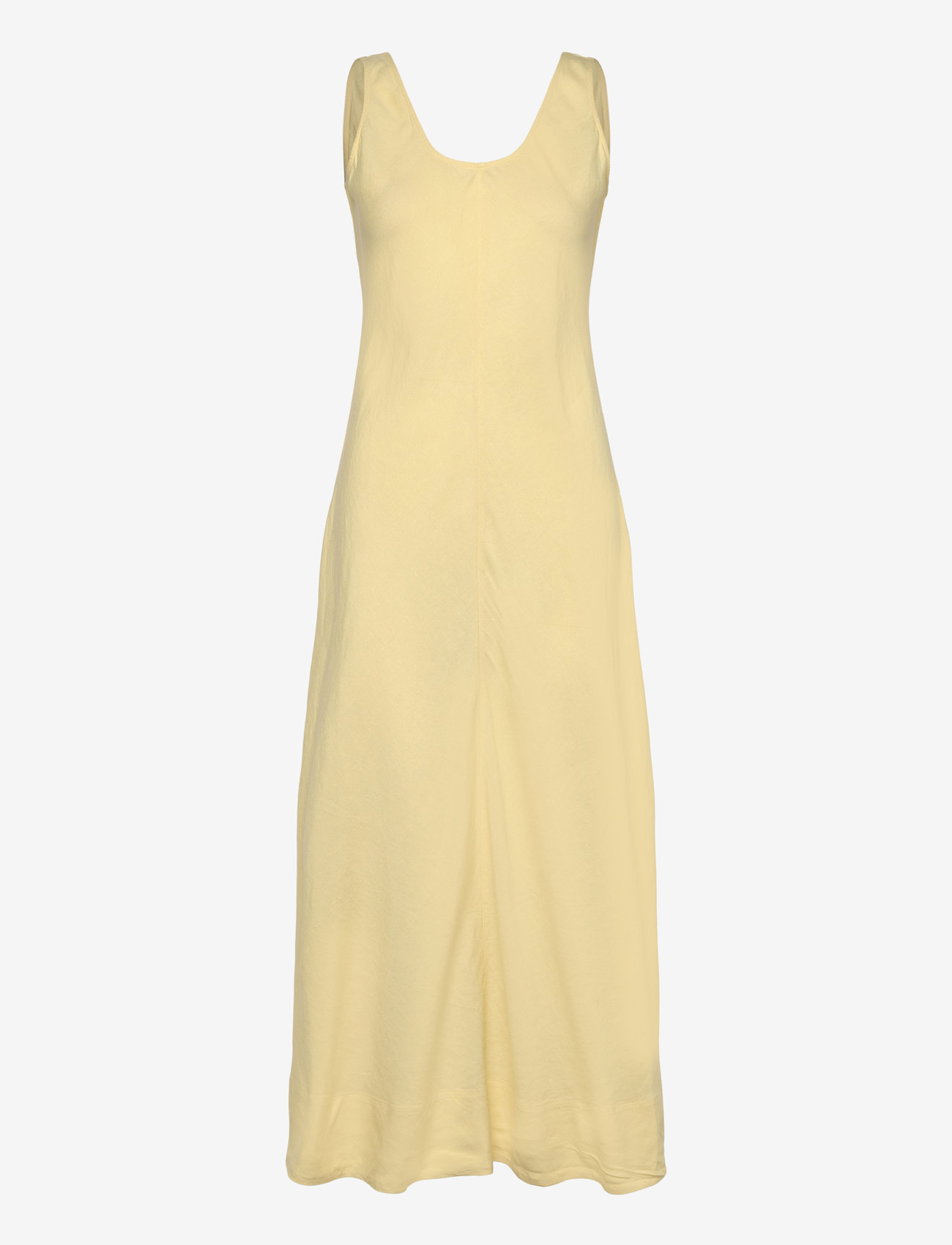 Tommy Hilfiger - TEXTURED LINEN TANK MAXI DRESS - maxikleider - lemon zest - 0